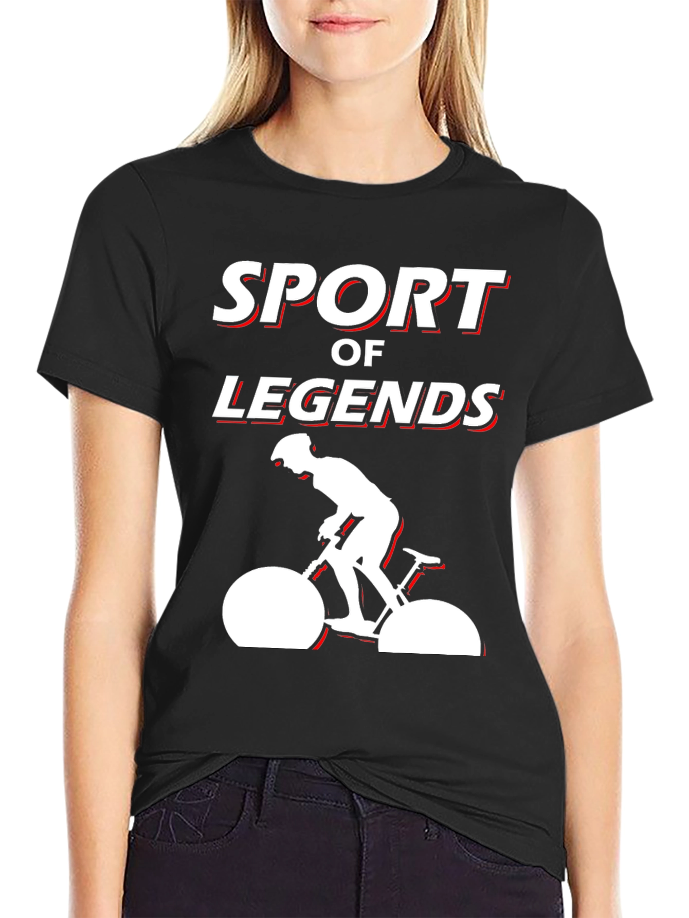 Black Sport of Legends Cycling T-Shirt view 2