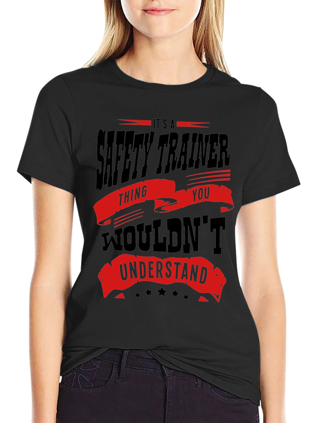 Black Safety Trainer T-Shirt - You Wouldn't Understand view 2