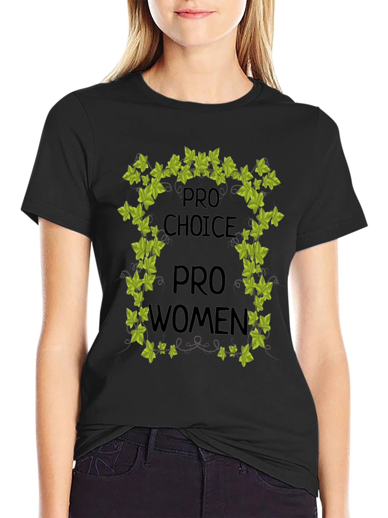 Black Pro Choice Pro Women Graphic Tee view 2
