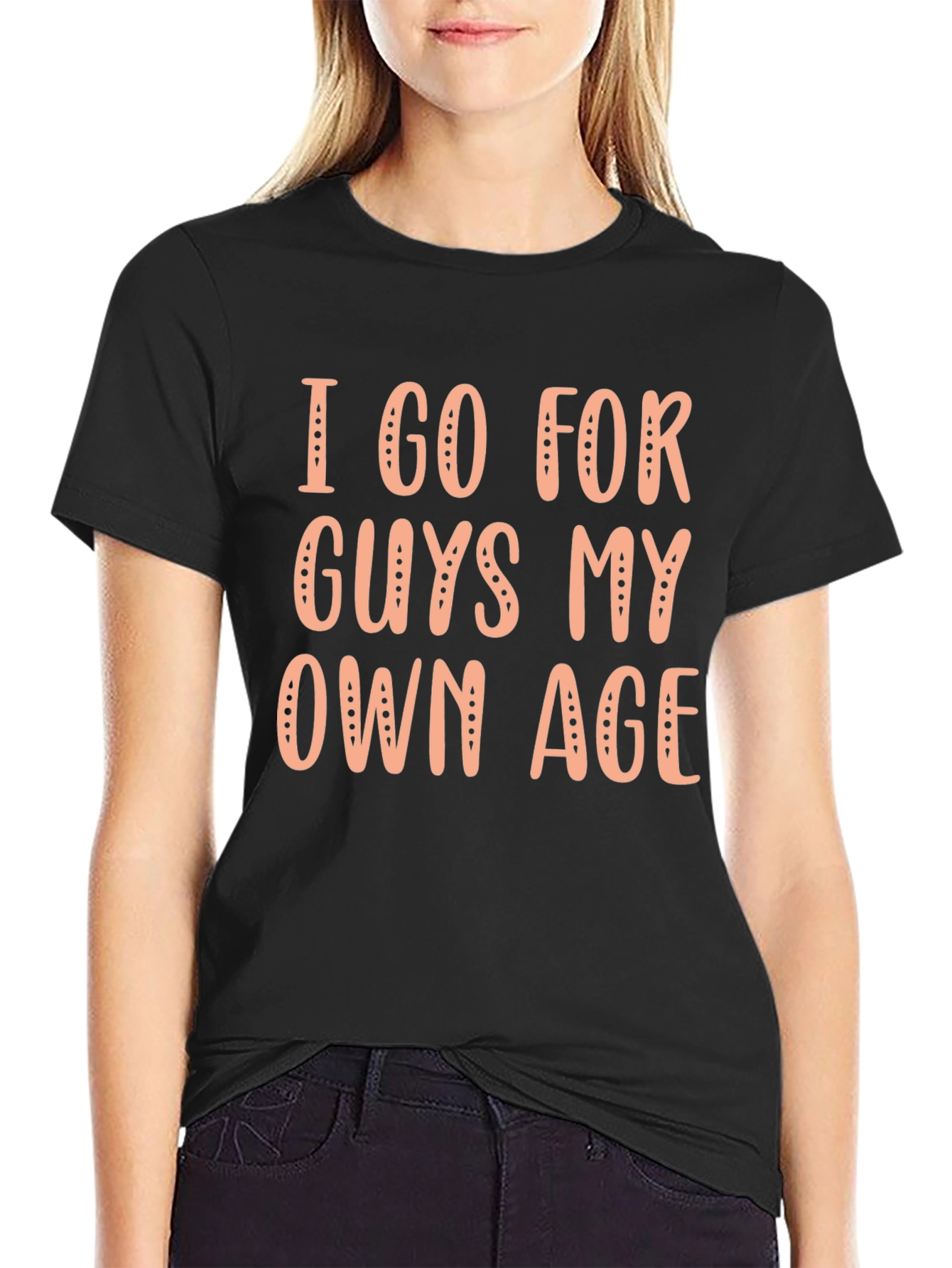Black I Go For Guys My Own Age Graphic Tee view 2