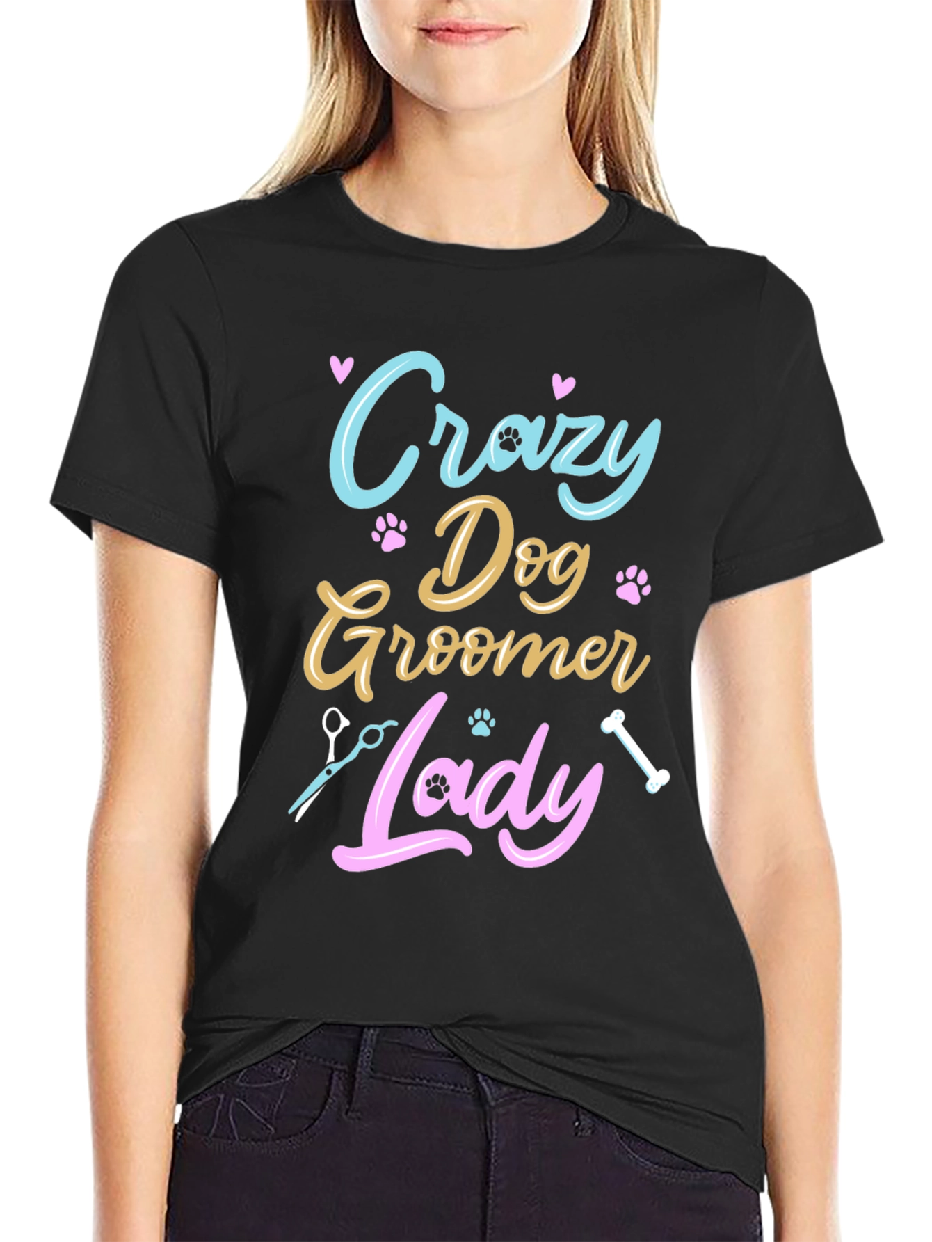 Crazy Dog Groomer Lady T-Shirt - 2