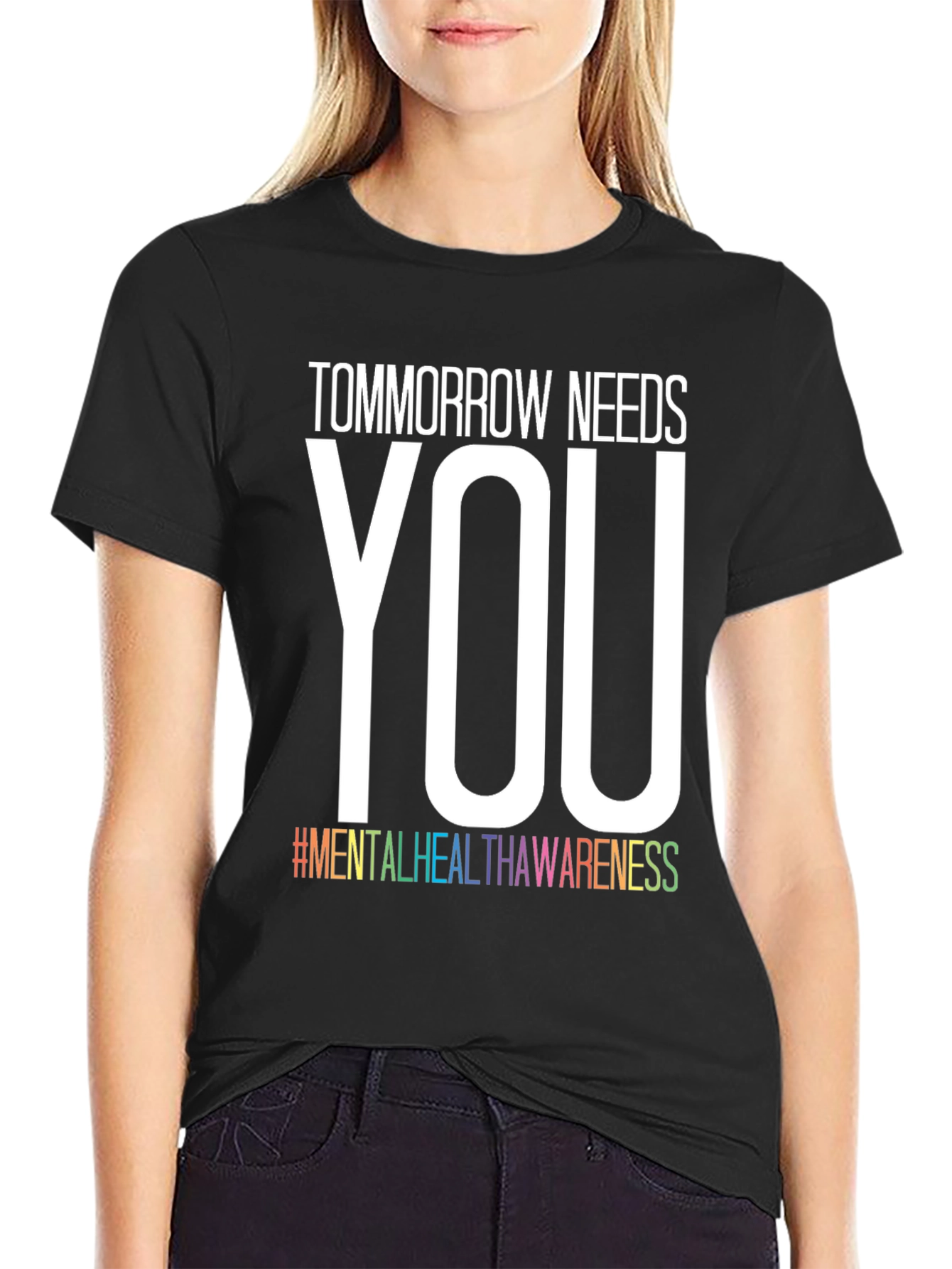 Black Tomorrow Needs You Mental Health Awareness T-Shirt view 2
