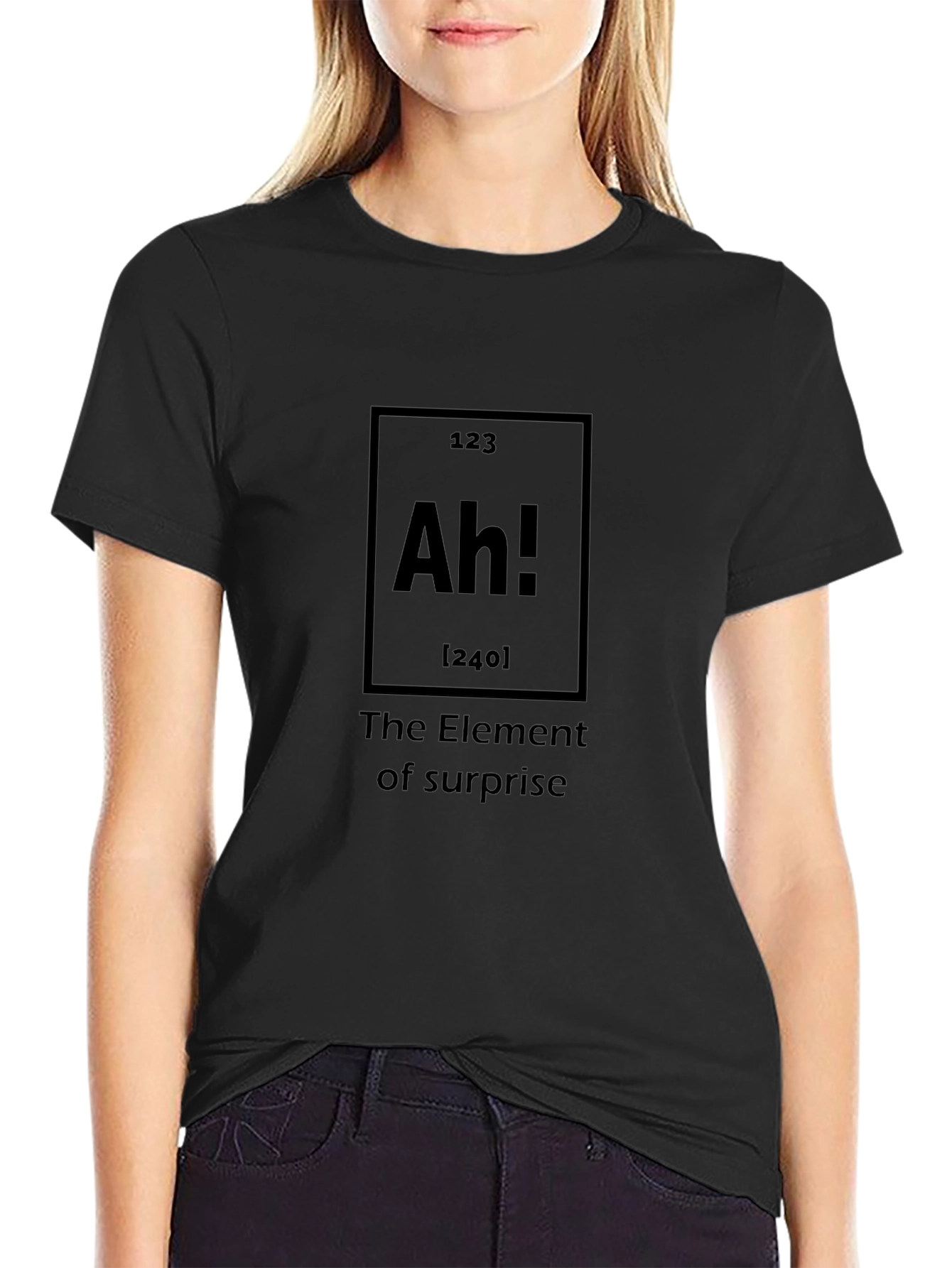 Black Ah! Element of Surprise Graphic T-Shirt view 2