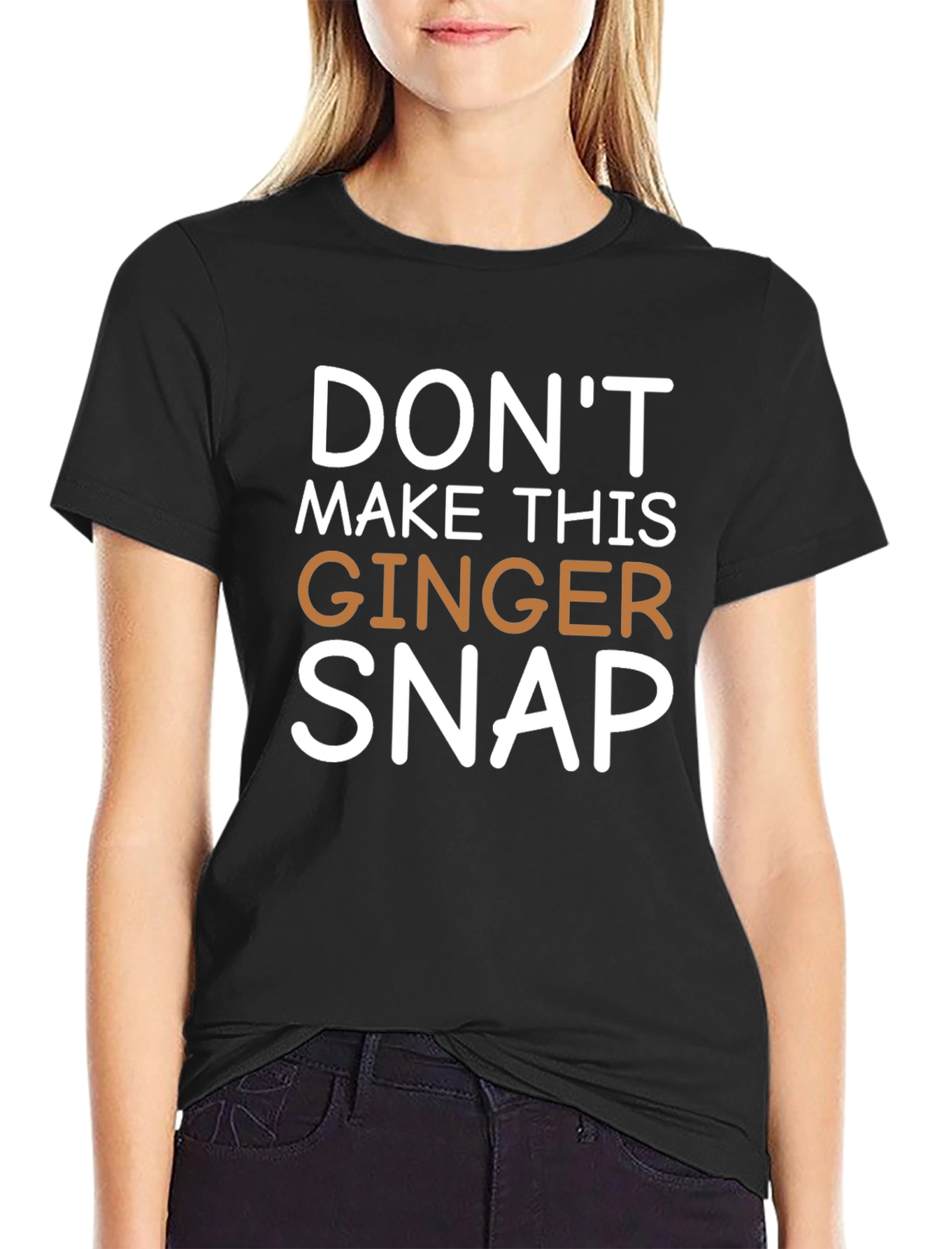 Black Don't Make This Ginger Snap Novelty Tee view 2