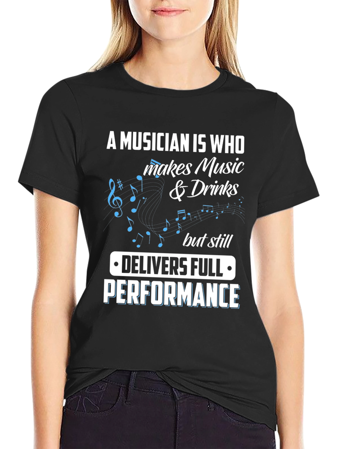 Black Musician Definition Graphic Tee - Music & Drinks Shirt view 2