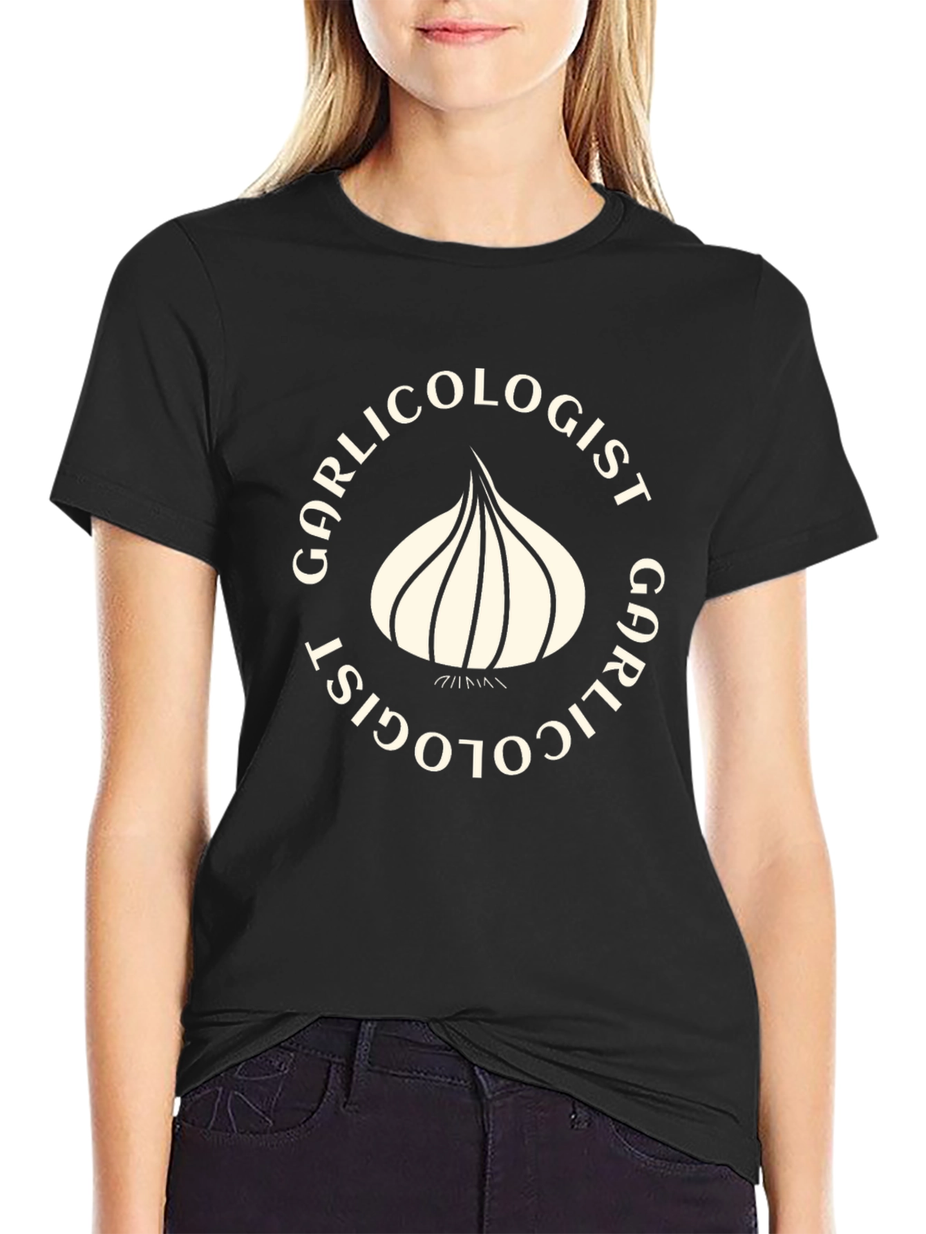 Black Garlicologist Black T-Shirt view 2