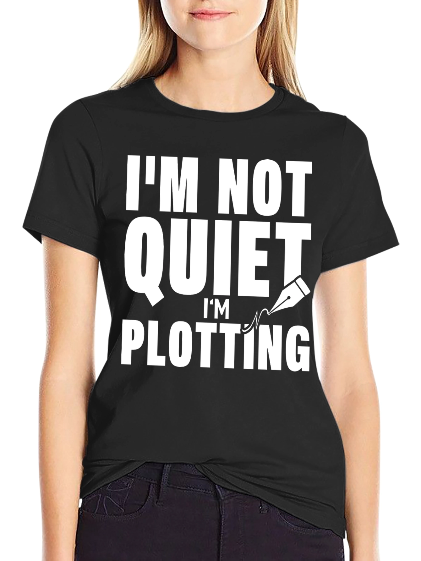 Black Plotting Graphic Tee - Funny Sarcastic Novelty Shirt view 2