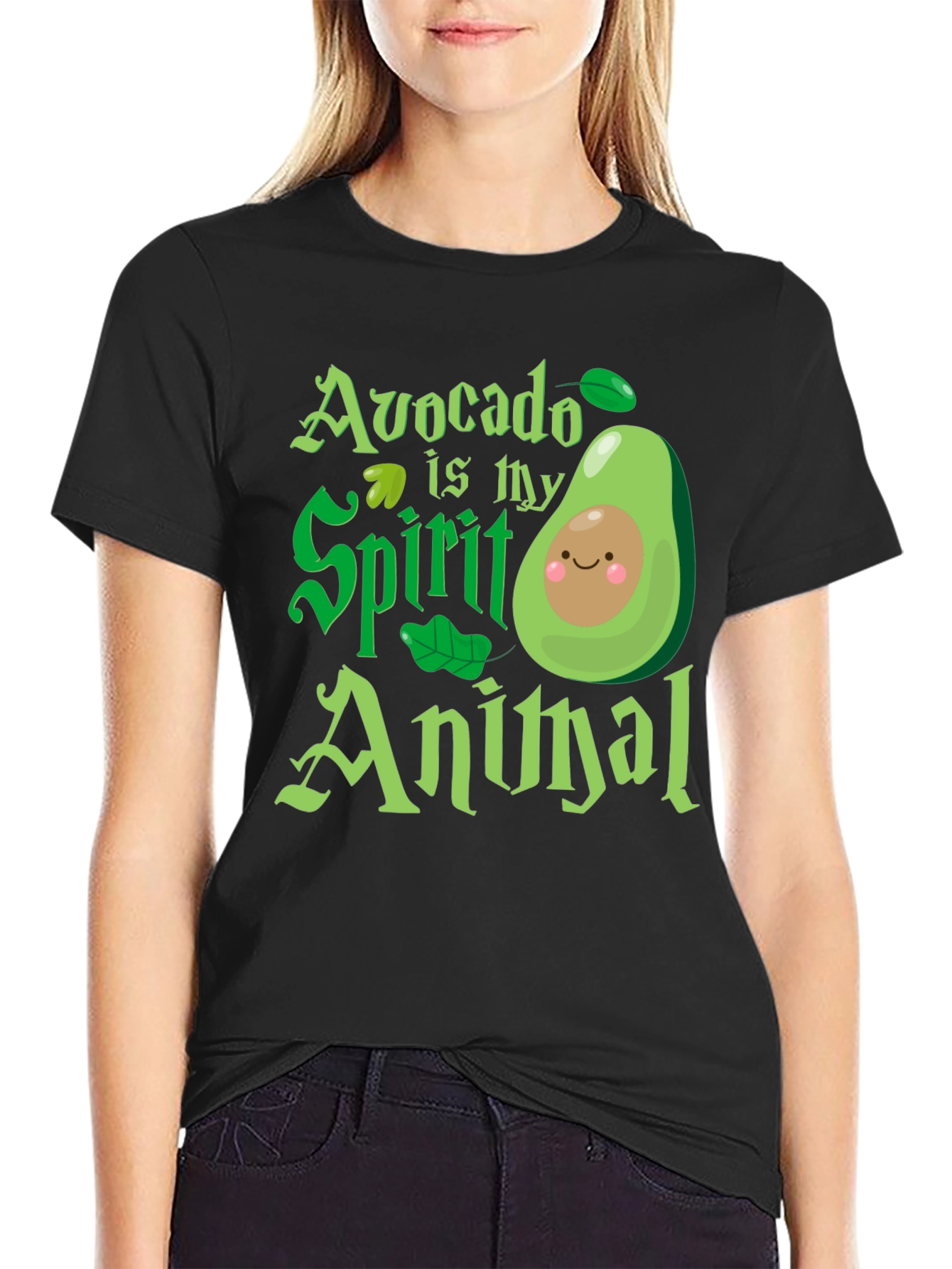 Black Avocado is My Spirit Animal - Graphic T-Shirt view 2
