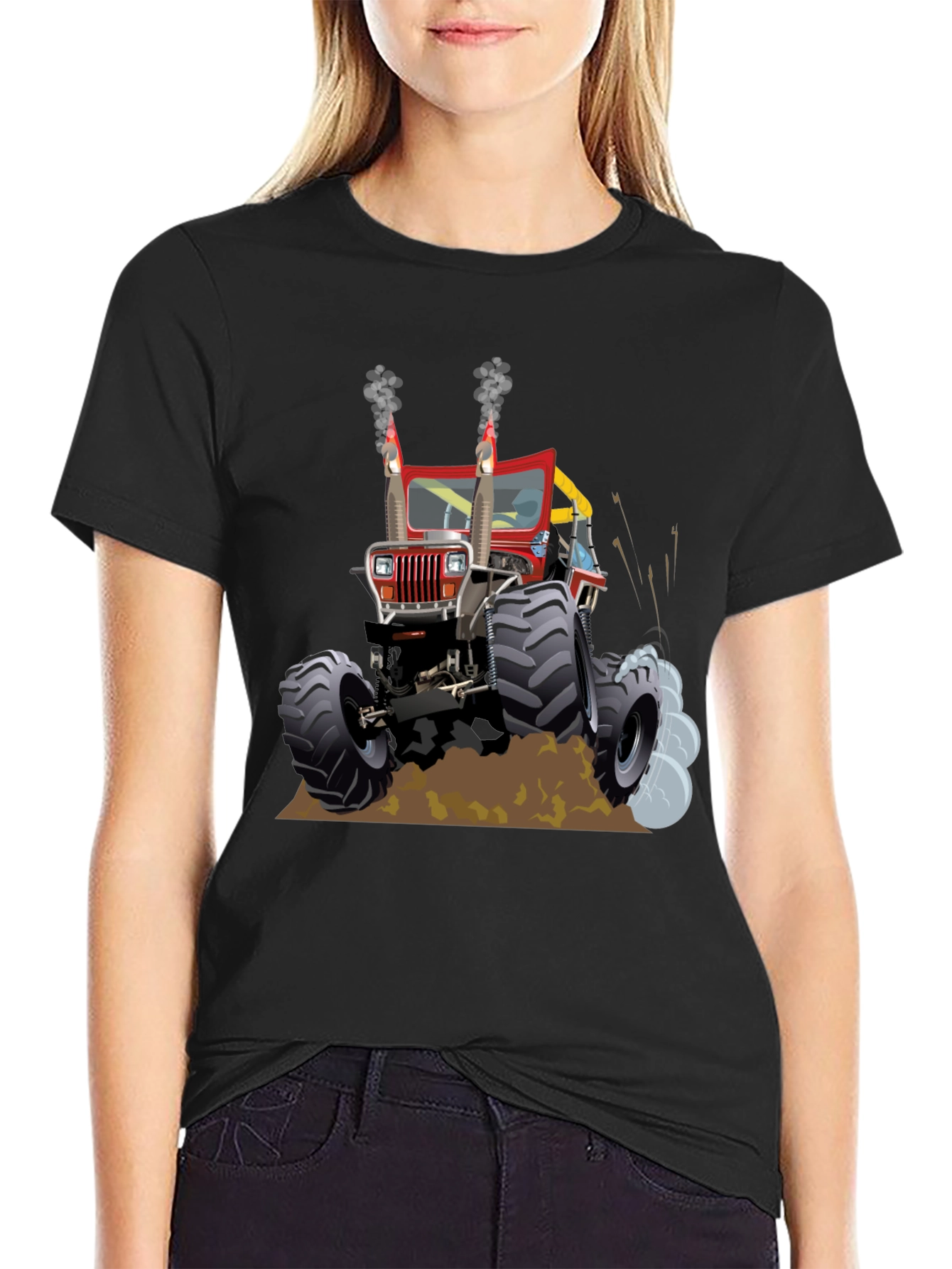 Black Monster Truck Tee - Off-Road Adventure T-Shirt view 2