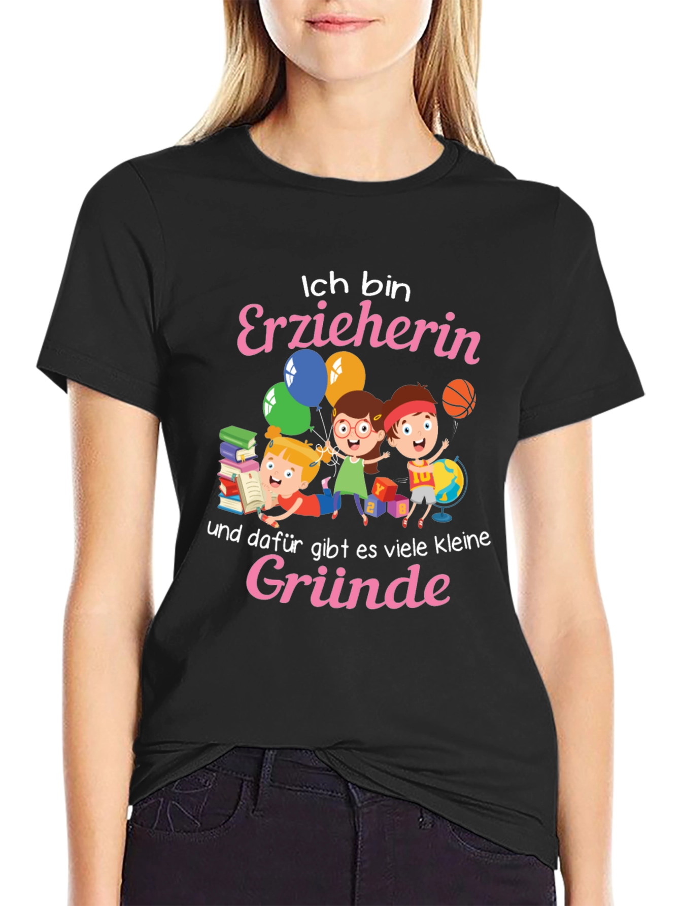 Black Teacher Appreciation T-Shirt - Ich Bin Erzieherin view 2