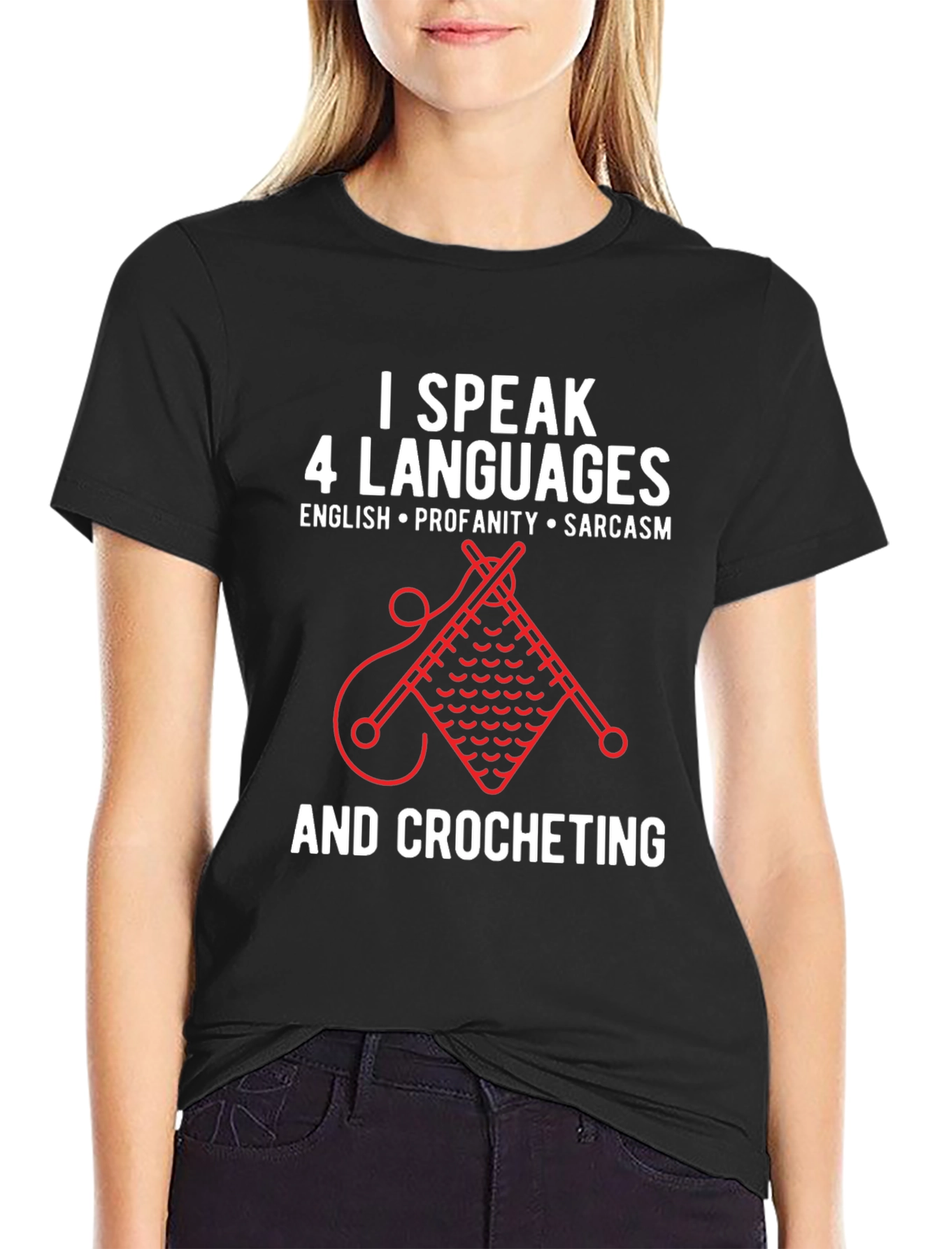 I Speak 4 Languages T-Shirt - Crocheting - 2
