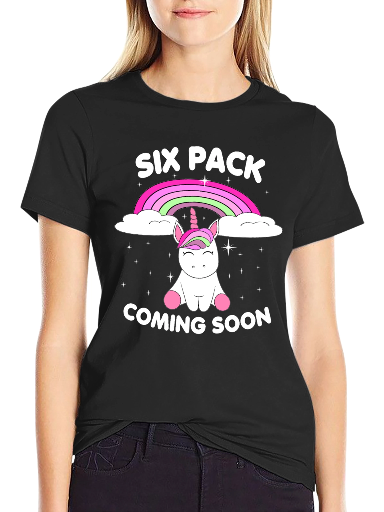 Black Unicorn Six Pack Coming Soon T-Shirt view 2