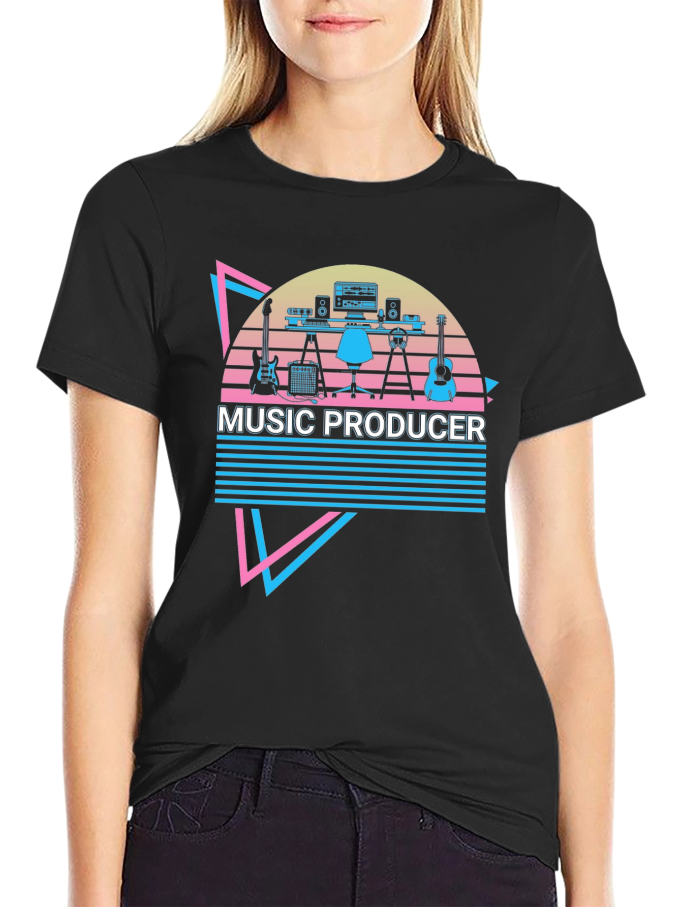 Black Music Producer Graphic Tee - Retro Style view 2