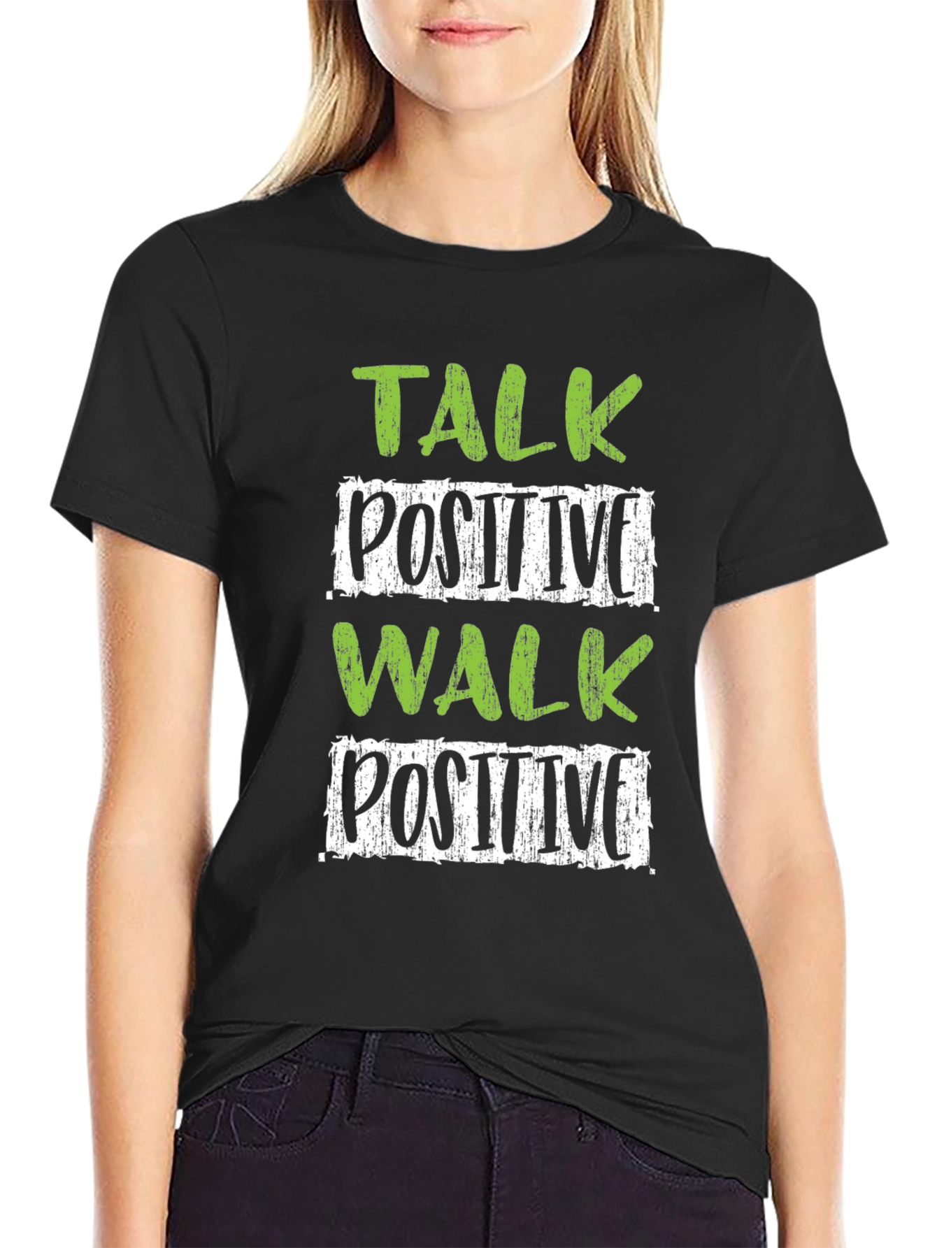 Black Positive Vibes T-Shirt view 2