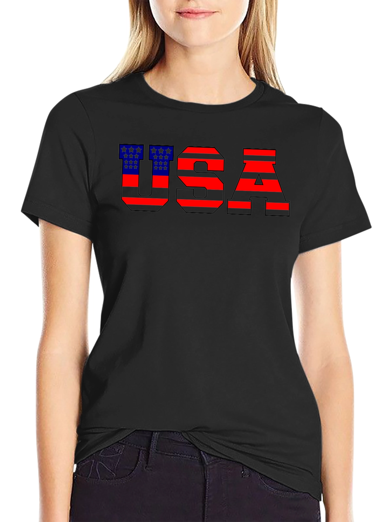 USA Patriotic T-Shirt - Red, White, and Blue - 2