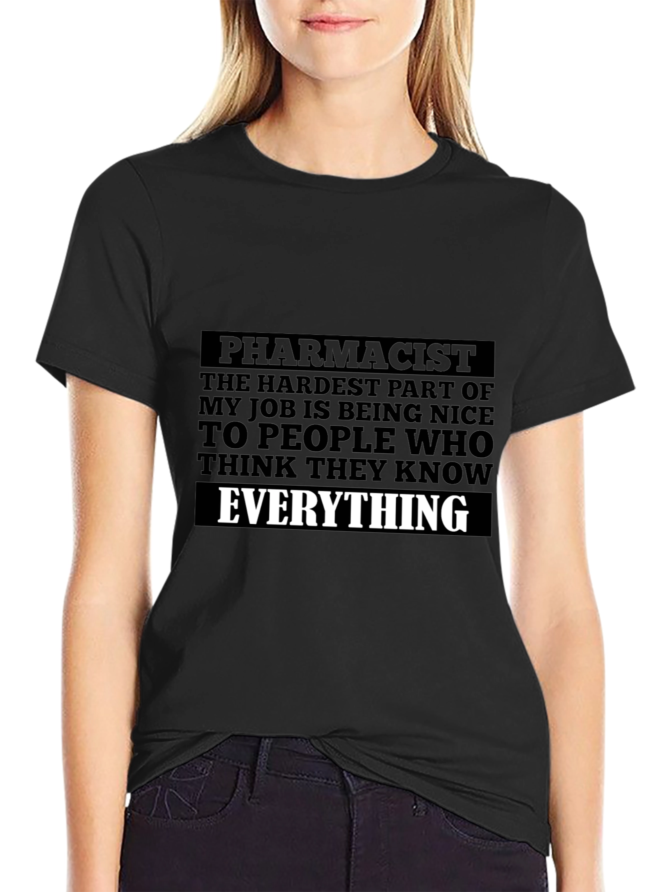 Black Pharmacist Humor T-Shirt - Hardest Part of My Job view 2