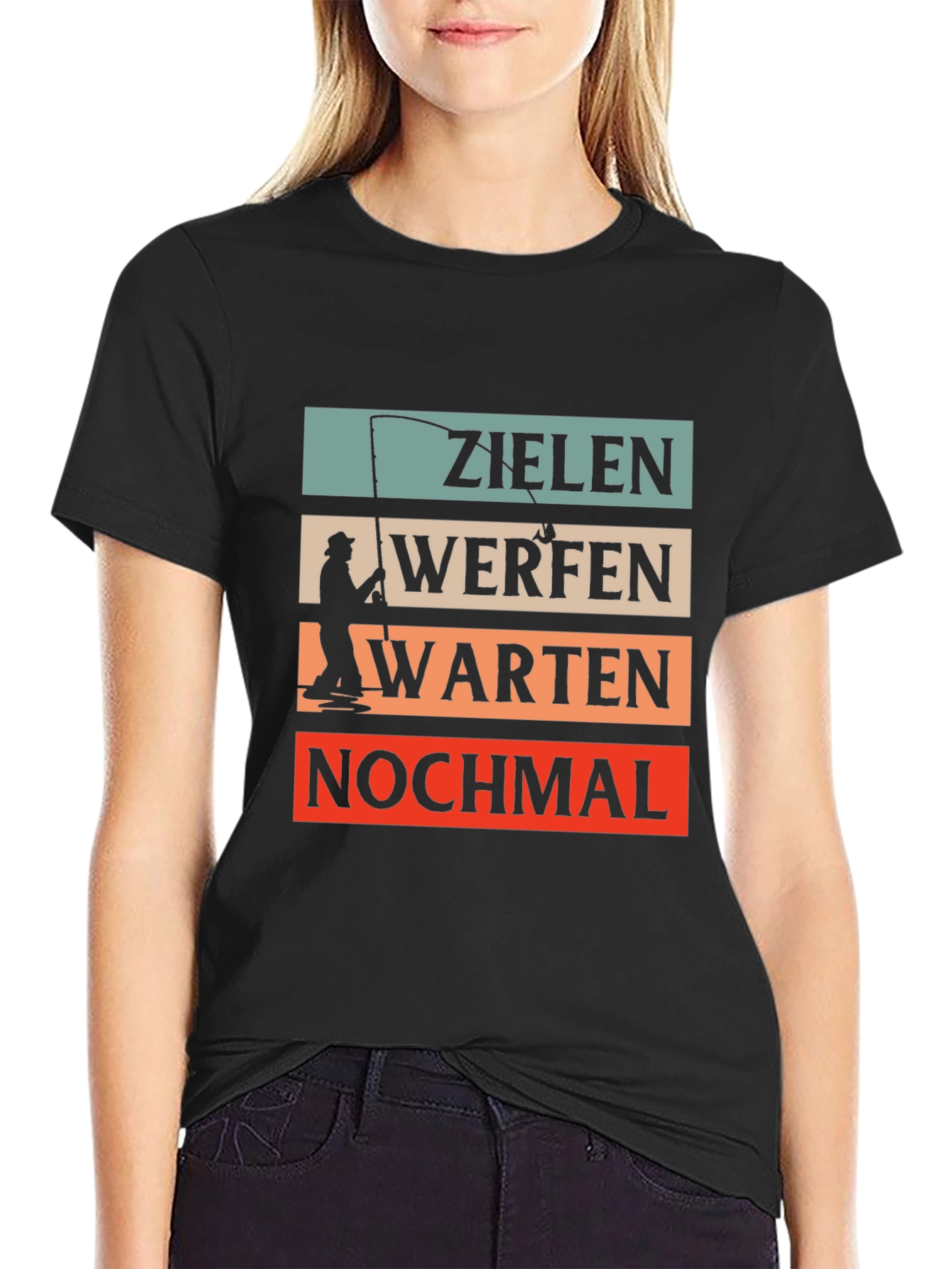 Black Zielan Werfen Warten T-Shirt view 2