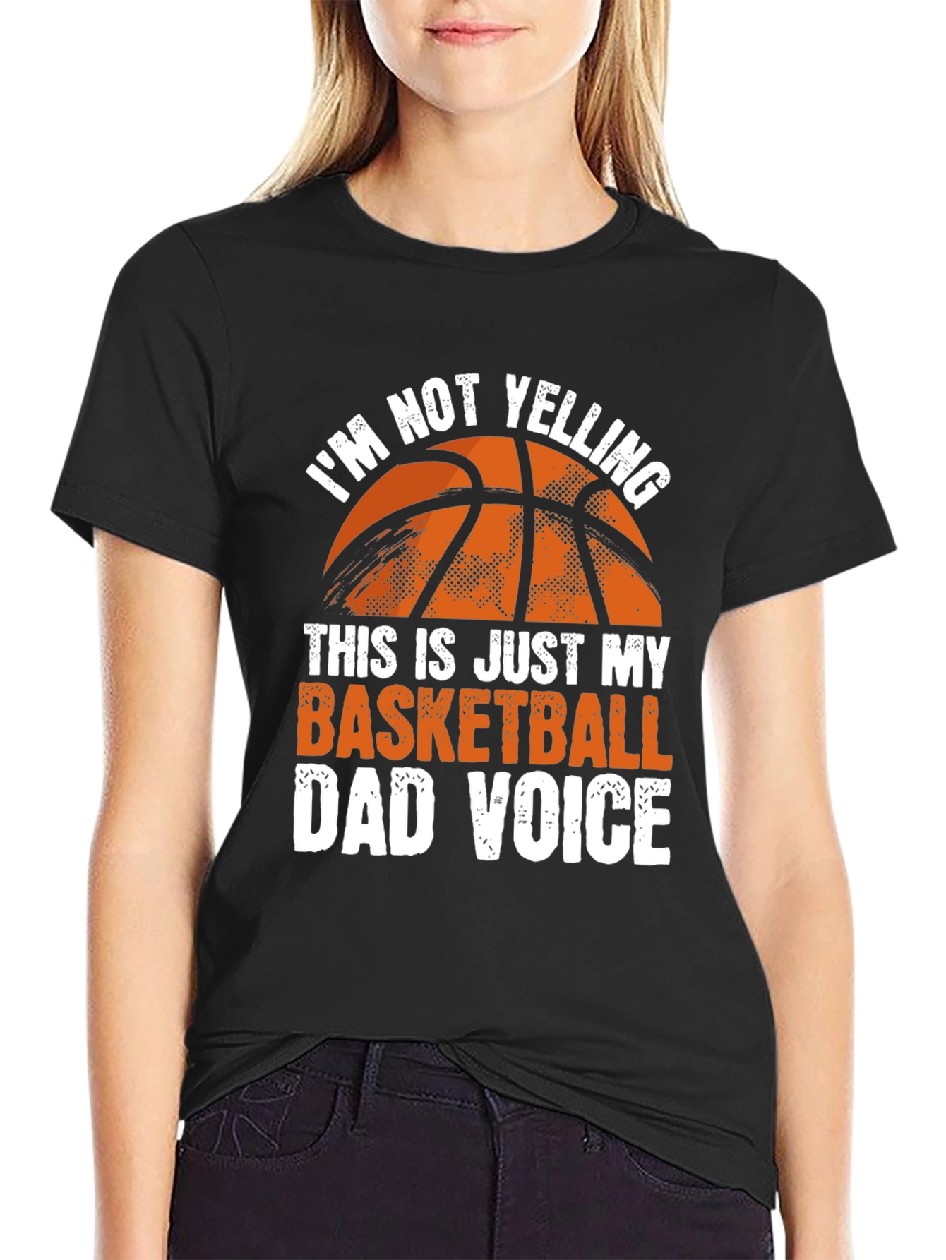 Black Basketball Dad Voice T-Shirt view 2
