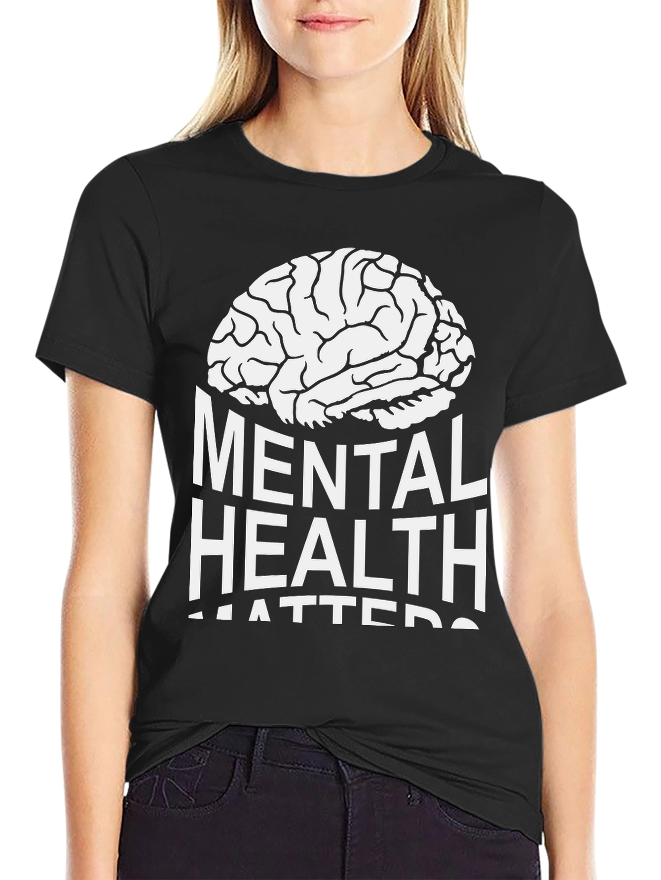 Black Mental Health Matters Graphic Tee view 2