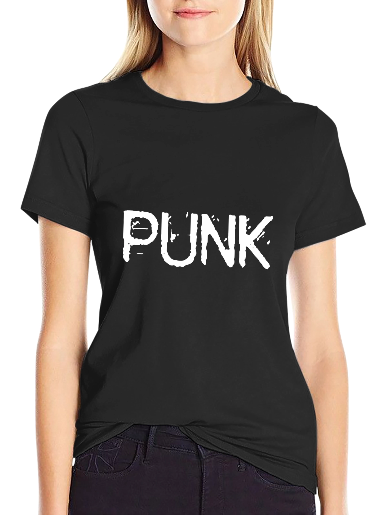 Black Punk T-Shirt - Bold Graphic Tee view 2
