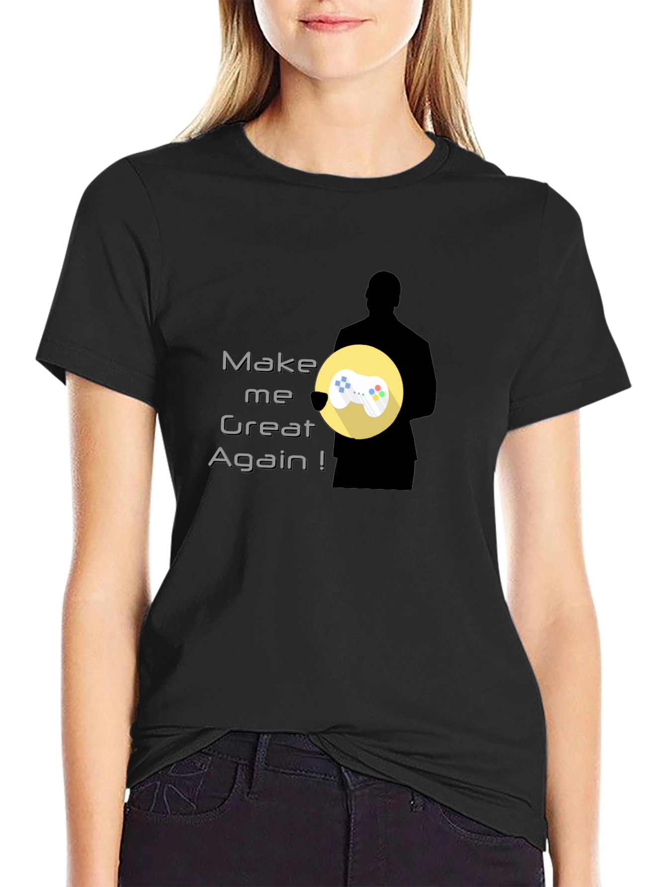 Black Make Me Great Again Gaming T-Shirt view 2