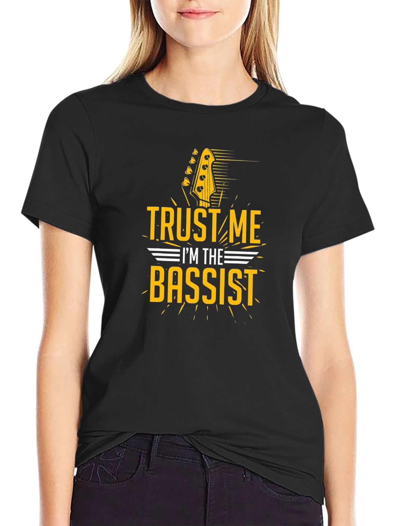 Black Trust Me I'm The Bassist Black Graphic T-Shirt view 2