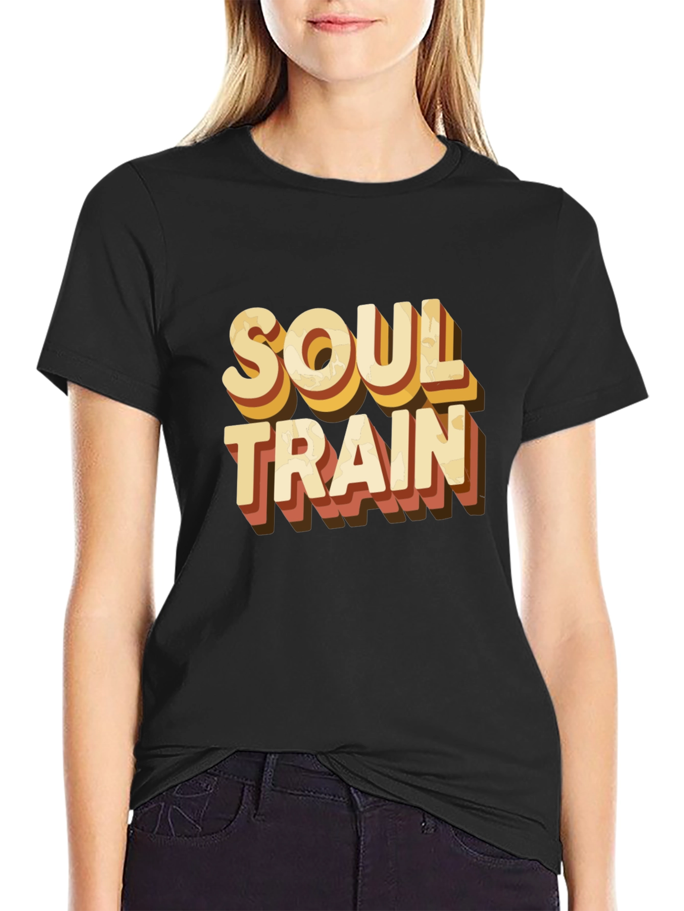 Black Soul Train Retro Graphic Tee view 2