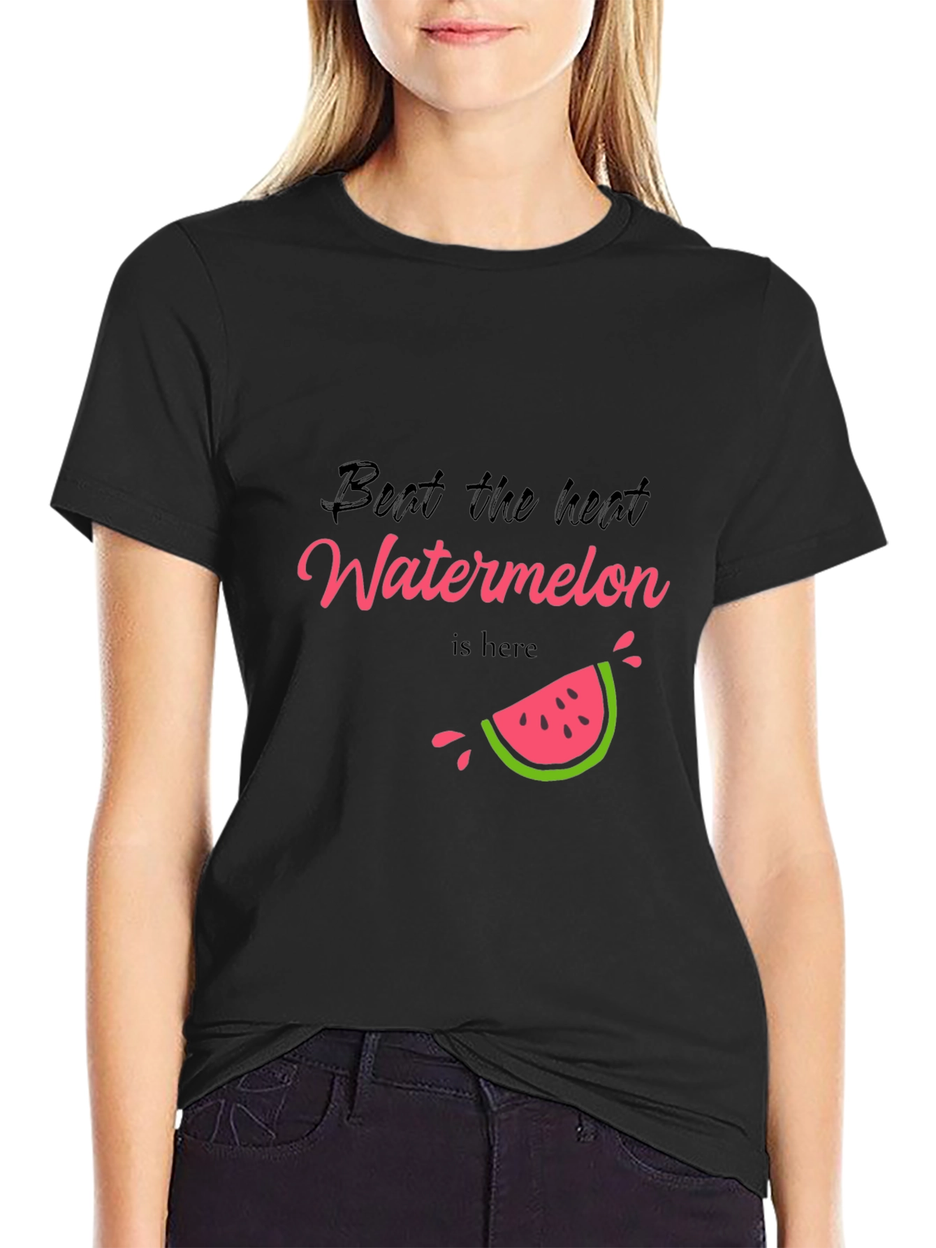 Black Beat the Heat Watermelon Tee - Summer Ready view 2