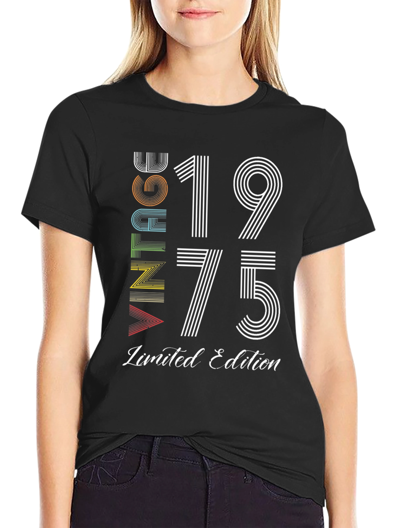 Black Vintage 1975 Limited Edition Graphic T-Shirt view 2