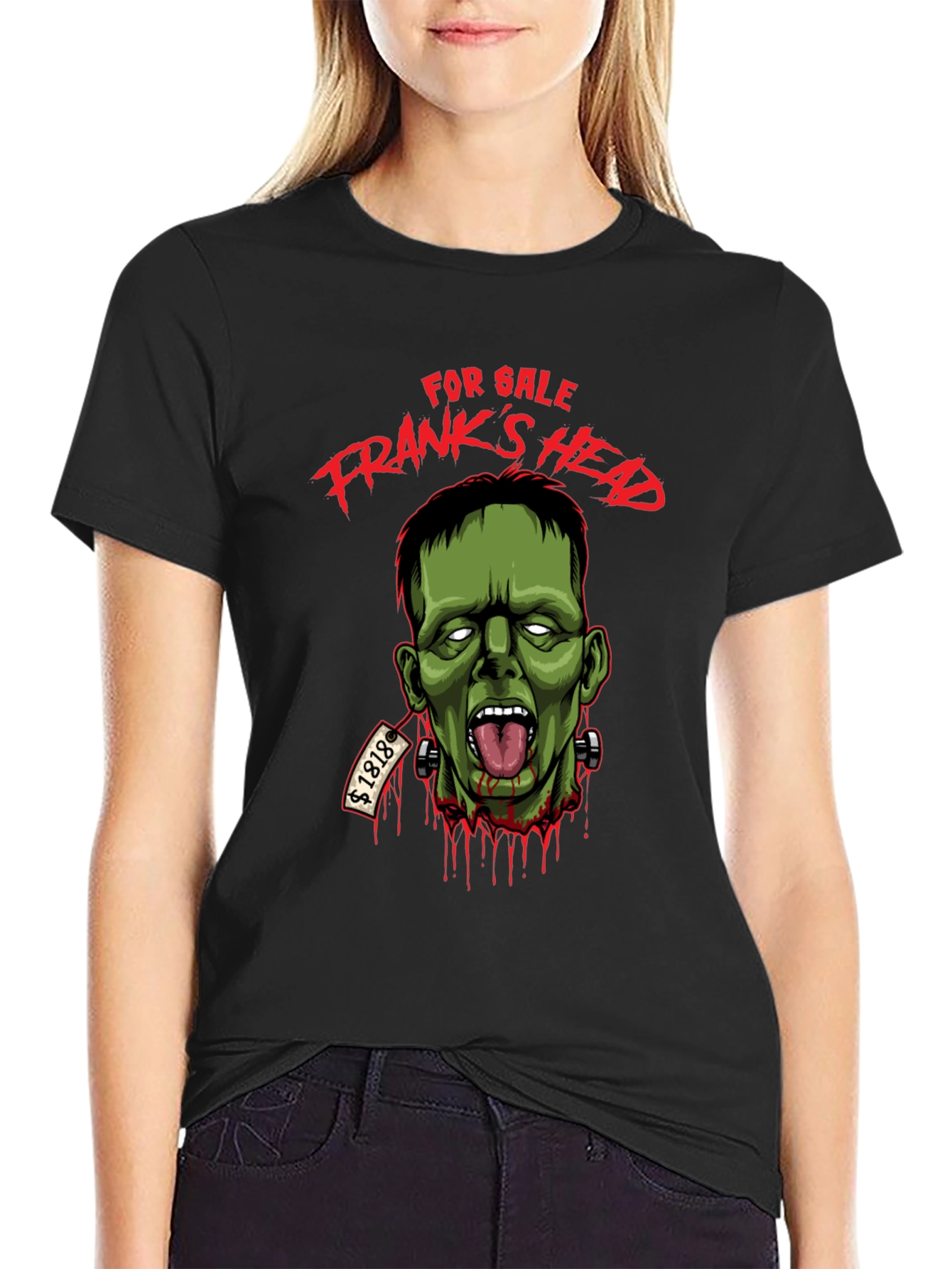 Black Frank's Head For Sale T-Shirt view 2