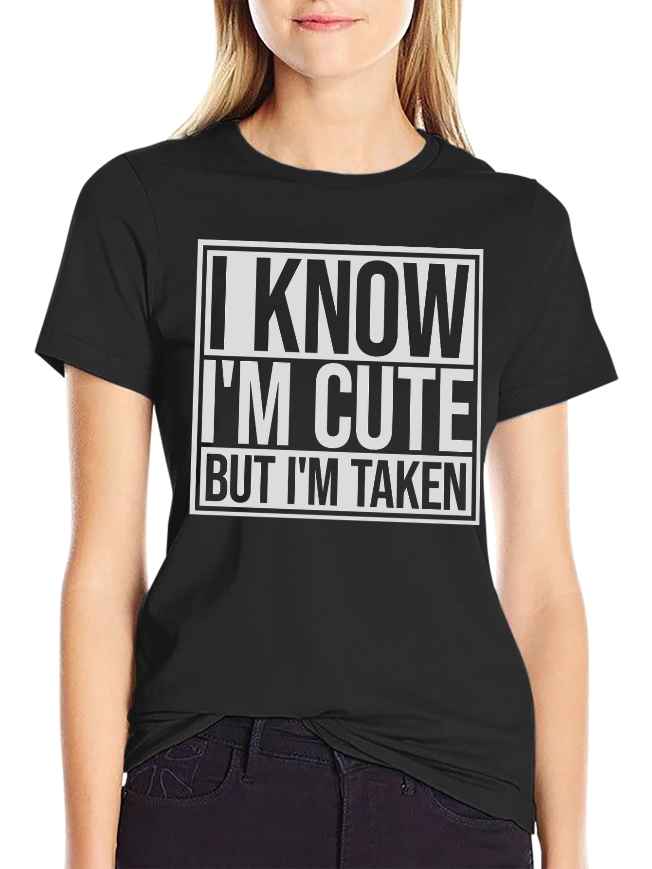 Black I Know I'm Cute T-Shirt - Stylish Graphic Tee for Men view 2