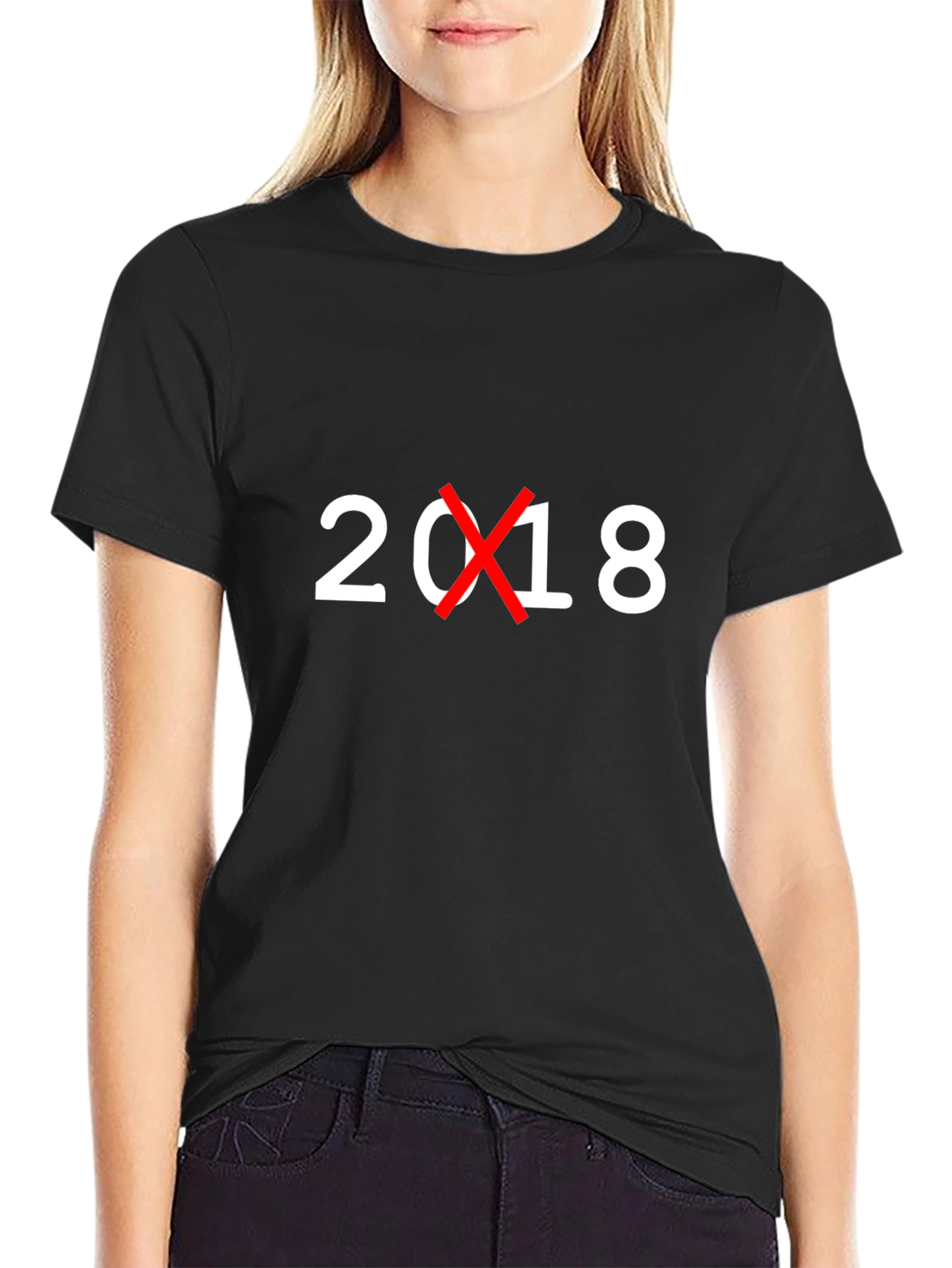 Black 2018 Crossed Out T-Shirt - Black view 2