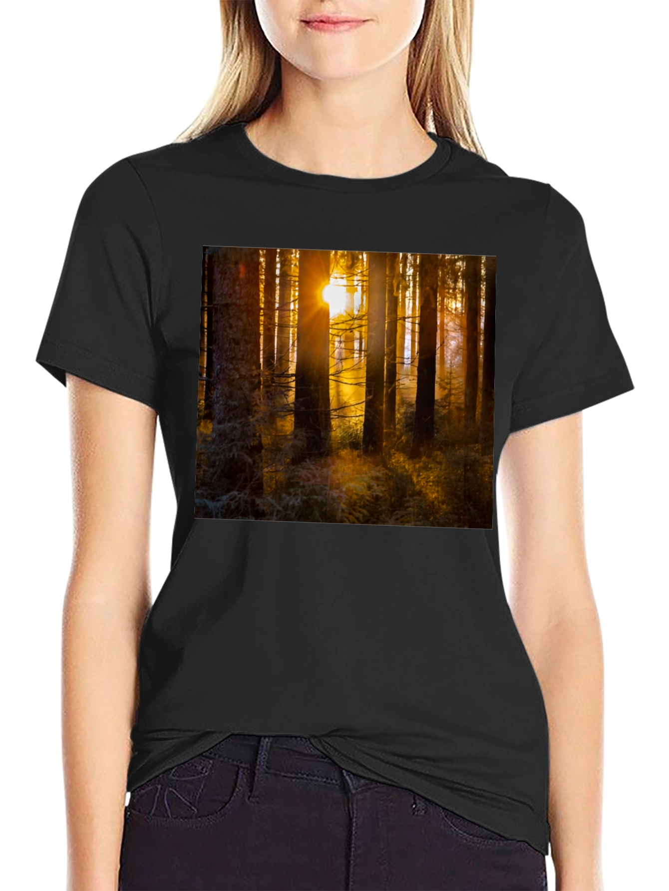 Black Forest Sun T-Shirt - Nature Inspired Apparel view 2