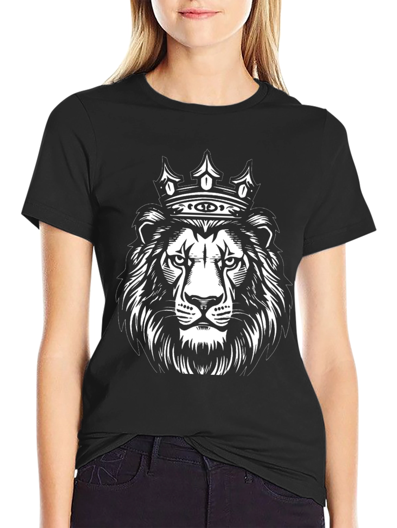 Black Lion King Black T-Shirt view 2