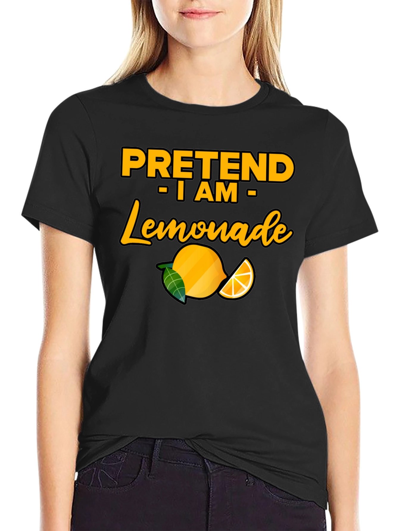 Black Pretend I am Lemonade T-Shirt - Funny Party Tee view 2