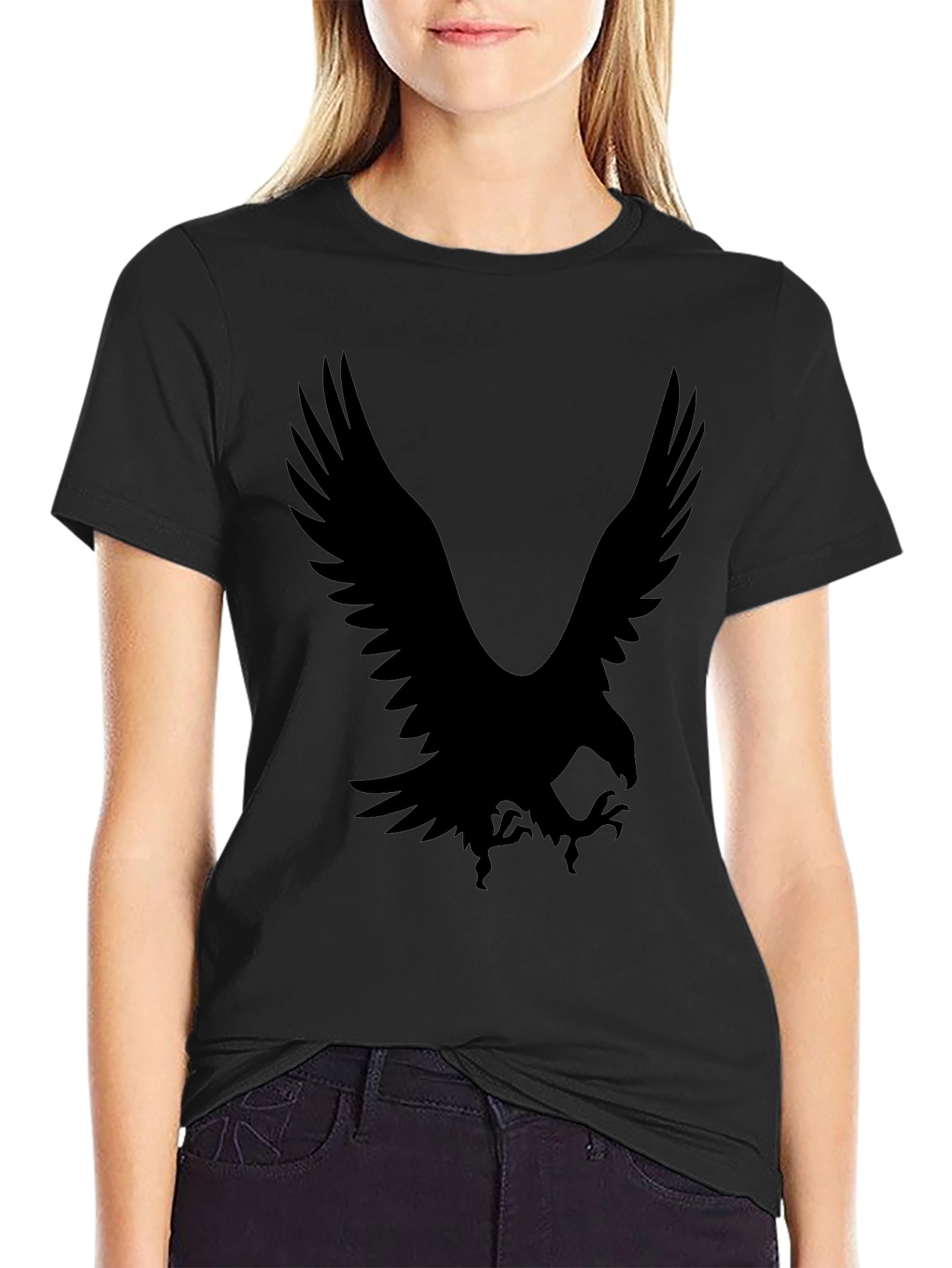 Black Black Eagle Graphic T-Shirt - Stylish Men's Tee view 2