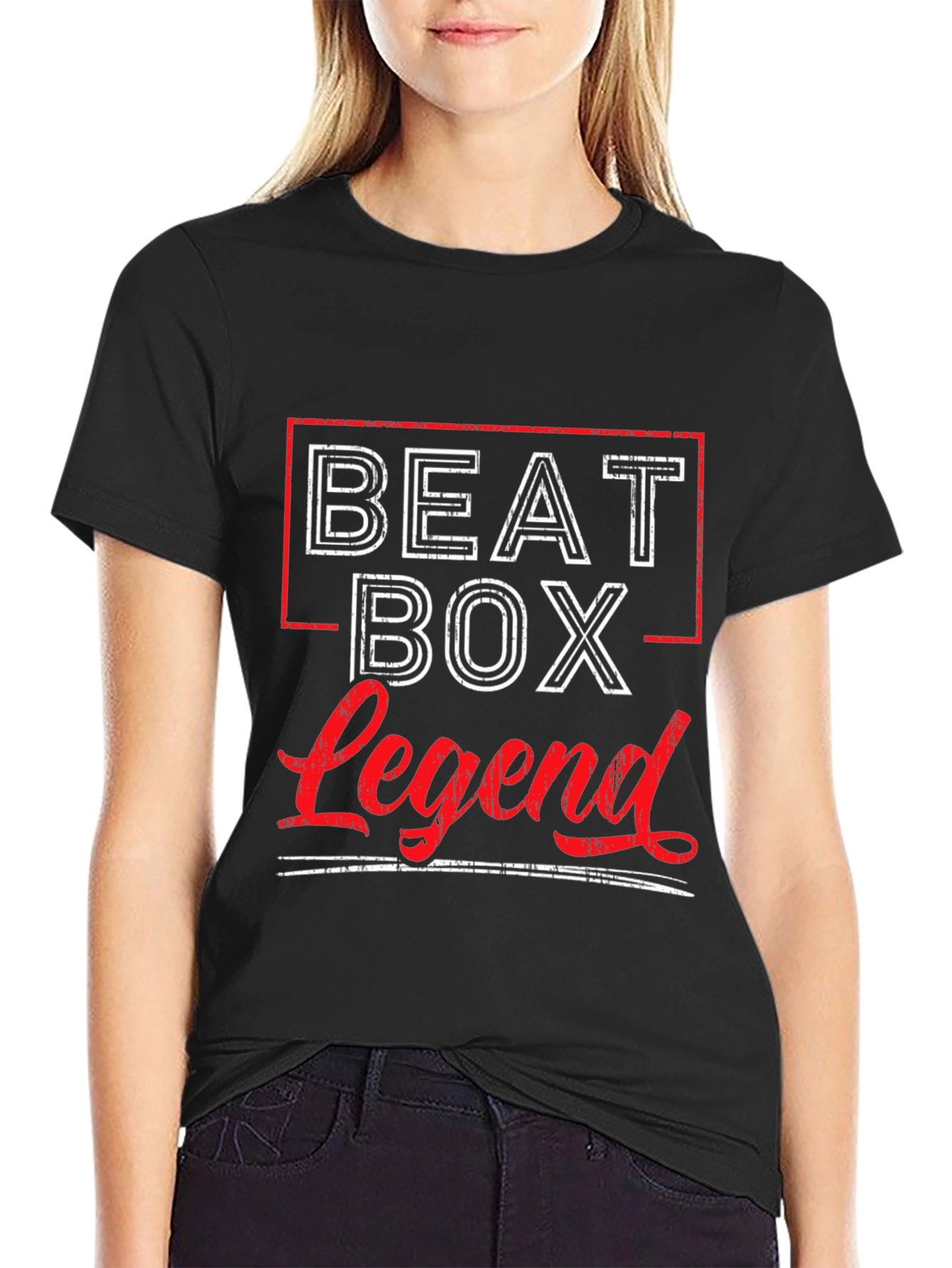 Black Beatbox Legend Graphic Tee - Music Lover's T-Shirt view 2