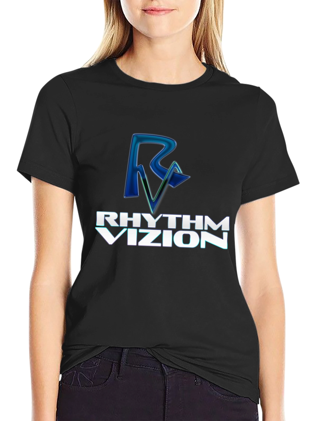 Black Rhythm Vizion Graphic Print Black T-Shirt view 2