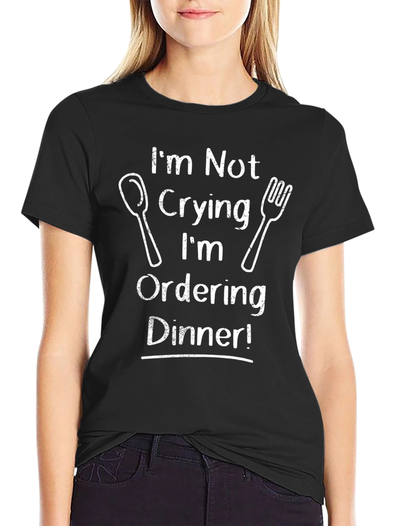 Black Funny Dinner Order T-Shirt view 2