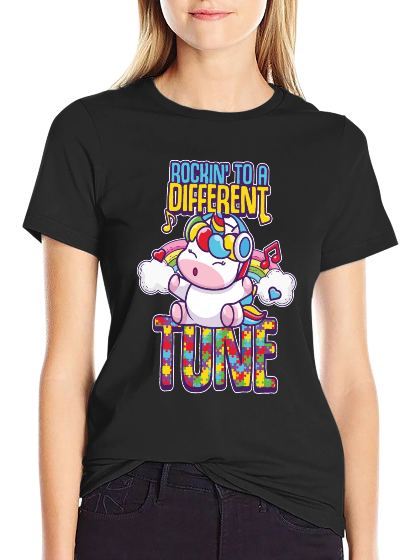 Rockin' to a Different Tune Autism Awareness T-Shirt - 2