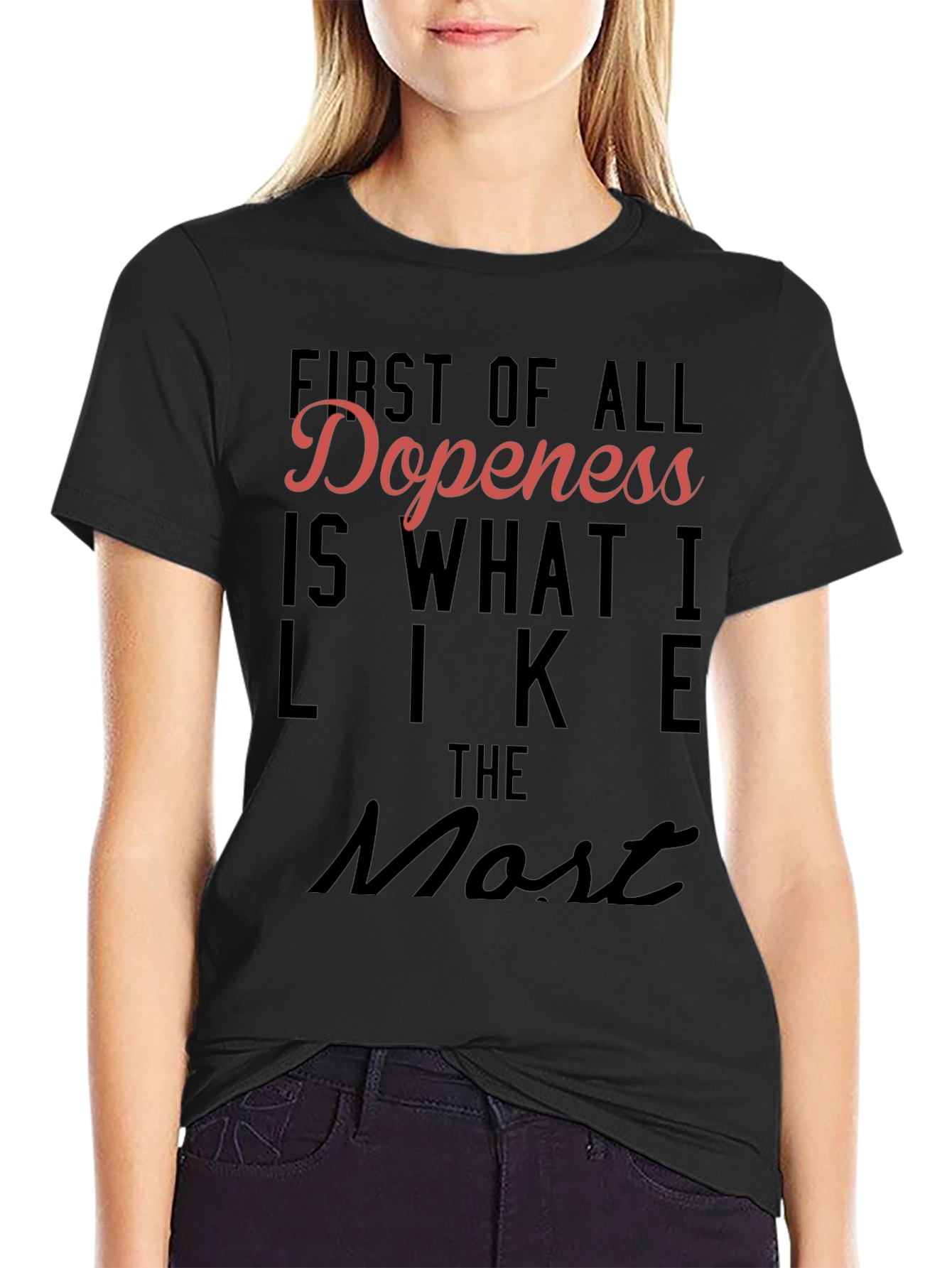 Black Dopeness Tee: Bold Statement Shirt view 2
