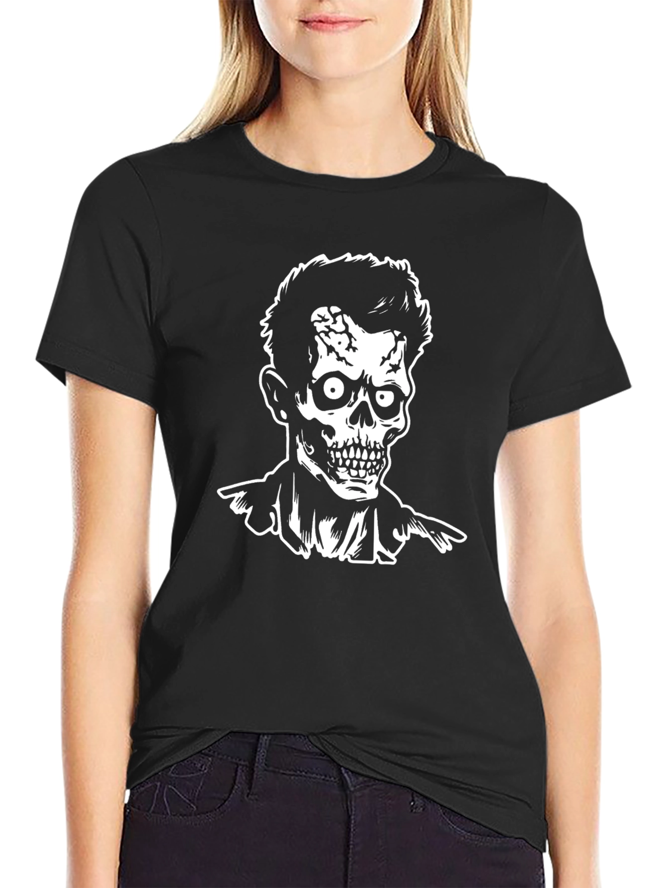 Black Zombie Graphic Tee - Mens Black T-Shirt view 2