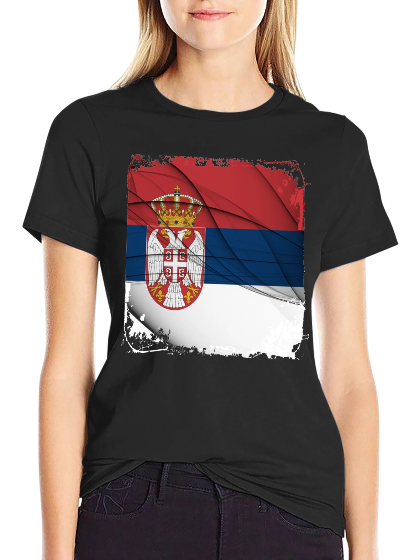 Serbian Flag Graphic T-Shirt - 2
