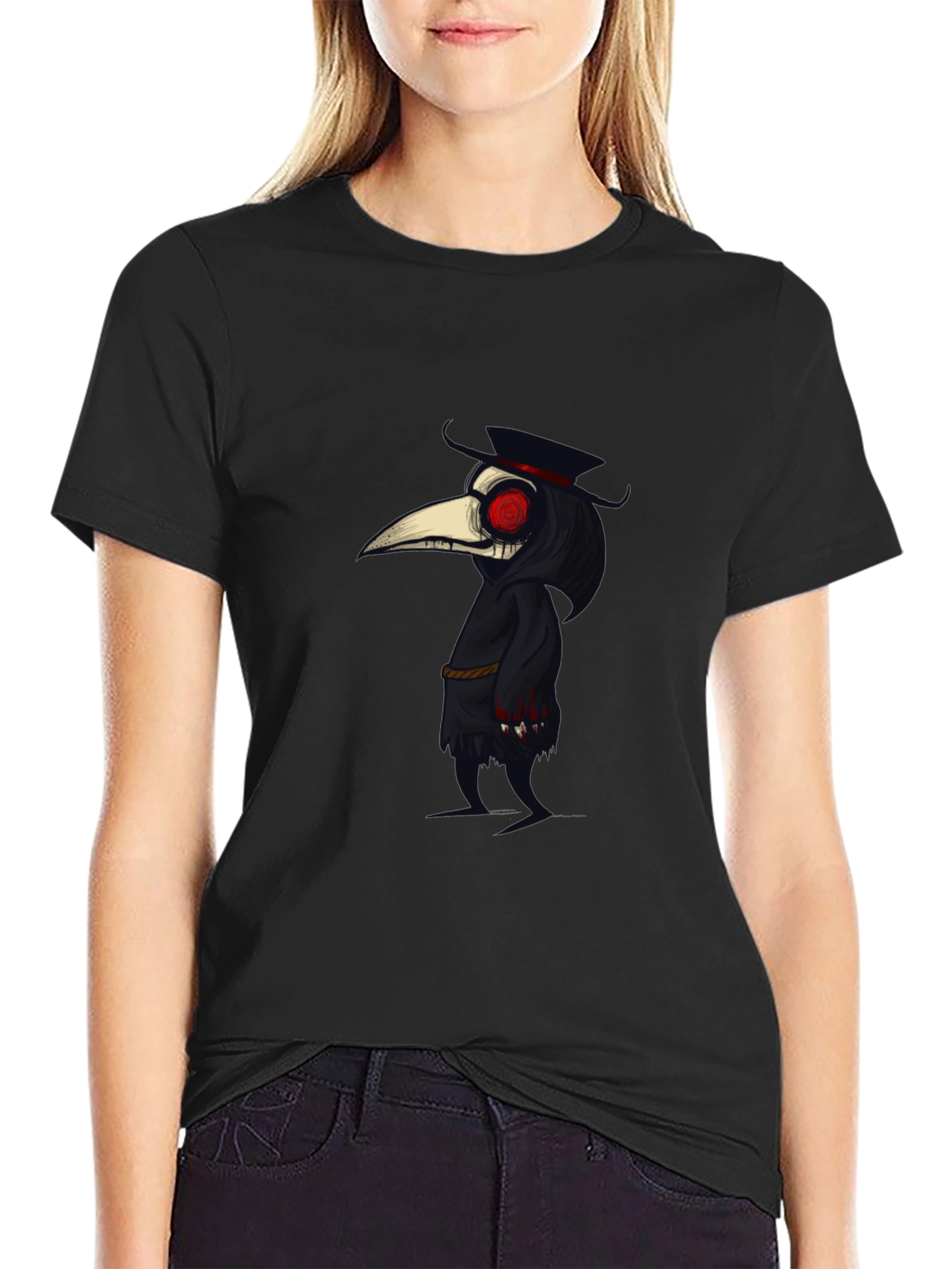 Plague Doctor Graphic Tee - Stylish Gothic Design - 2