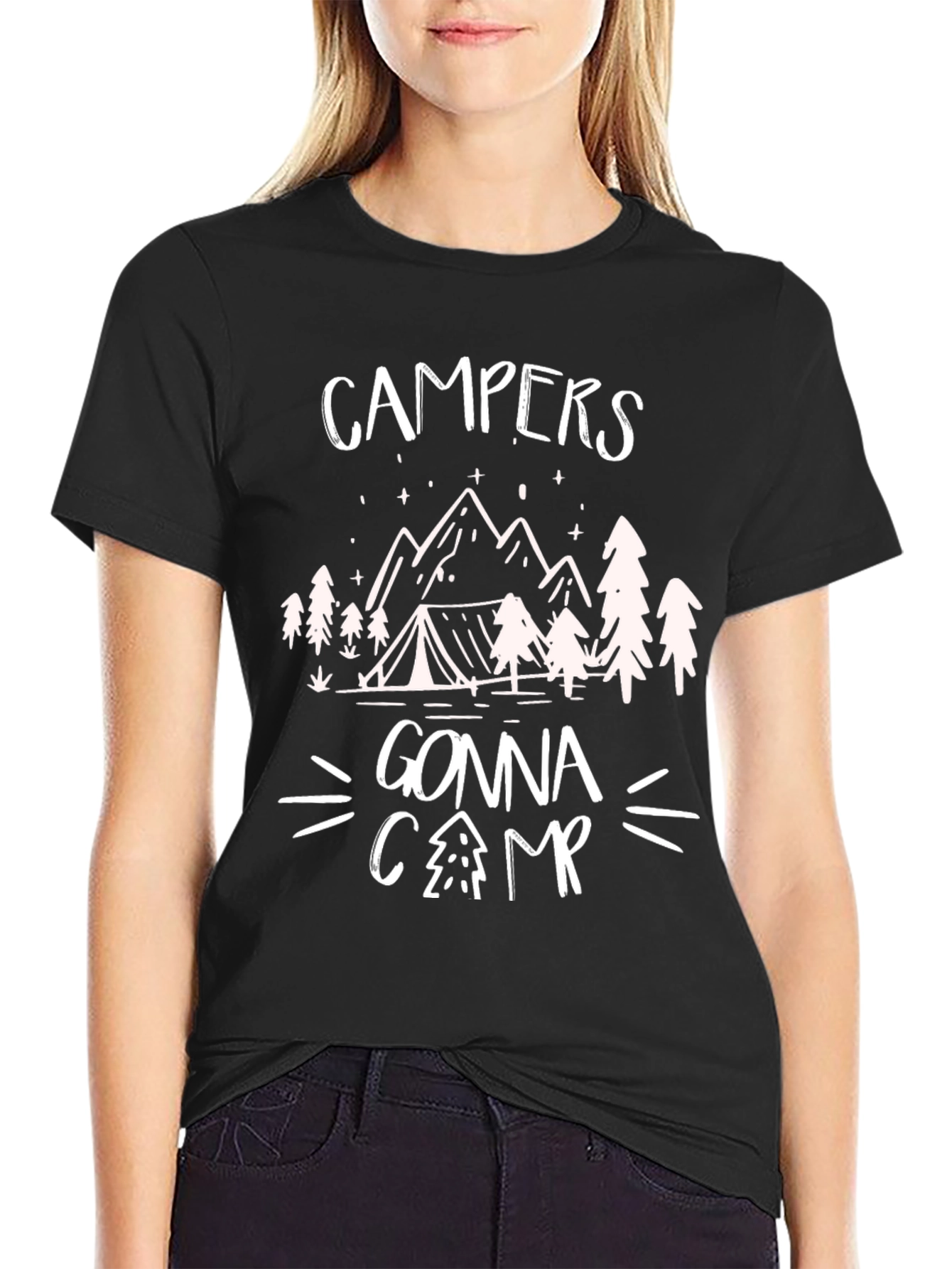 Black Campers Gonna Camp Graphic Tee view 2