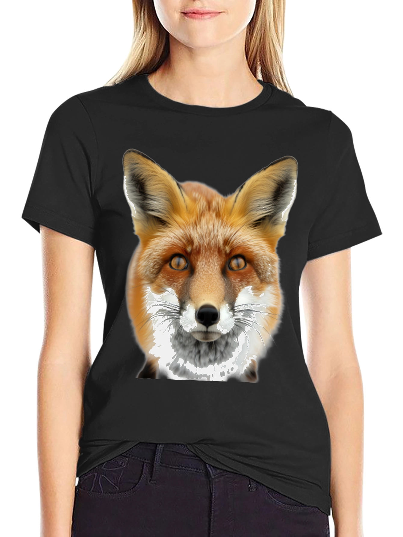 Black Fox Graphic Tee - Men's Black T-Shirt view 2