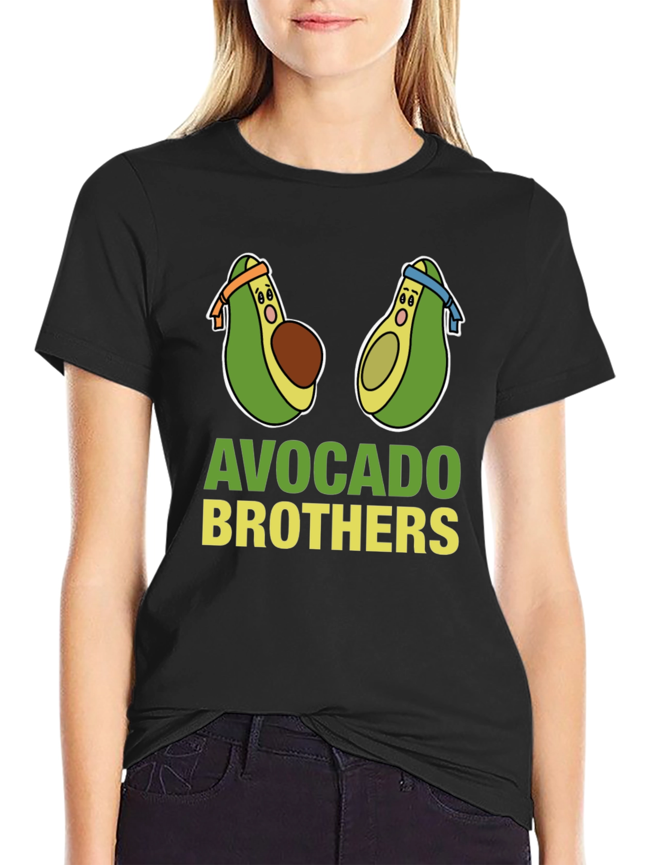 Black Avocado Brothers Graphic T-Shirt - Fun & Stylish! view 2