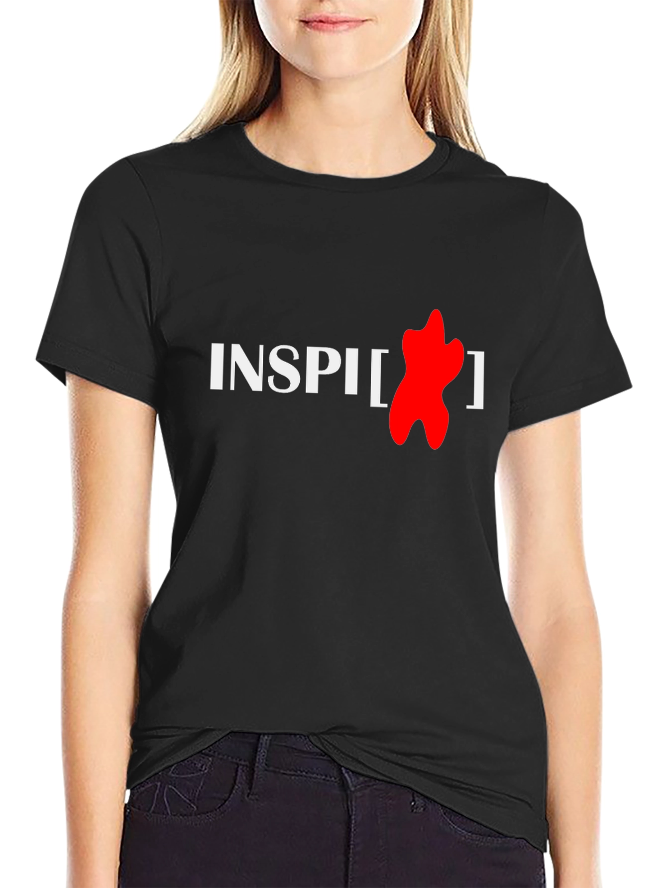 Black Inspire Black T-Shirt view 2