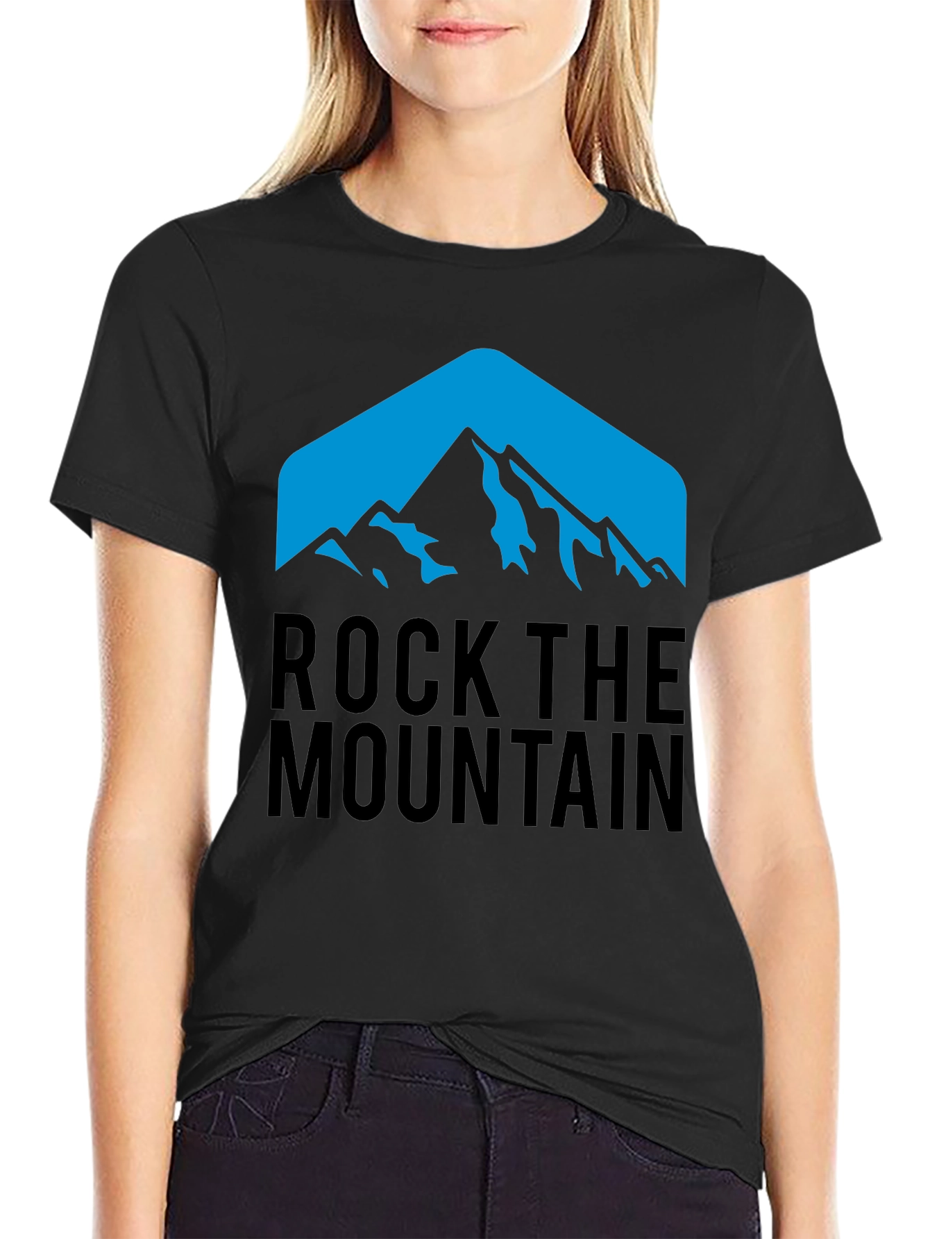 Black Rock the Mountain Graphic Tee - Black view 2