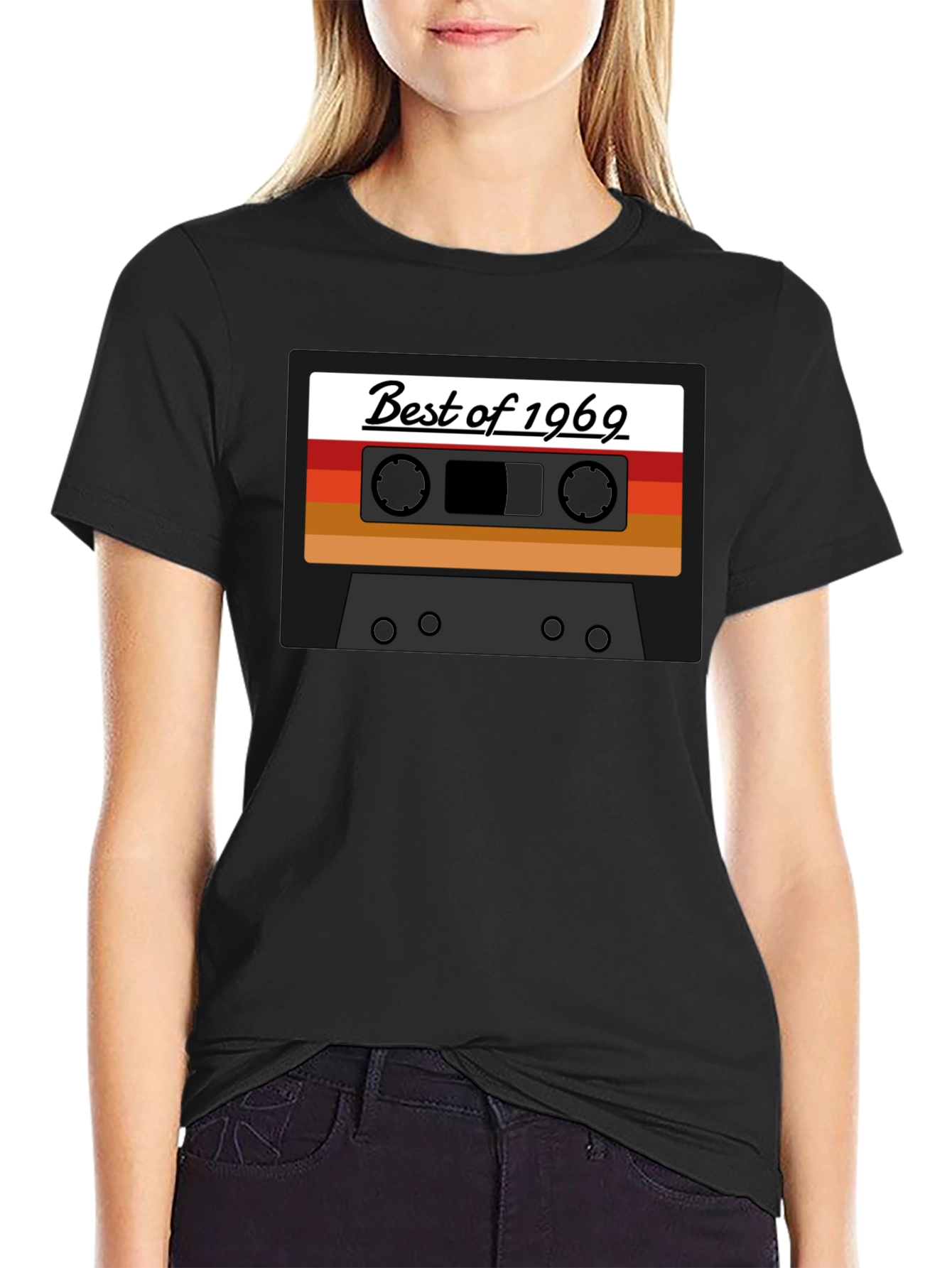 Black Best of 1969 Cassette Tape Graphic Tee view 2